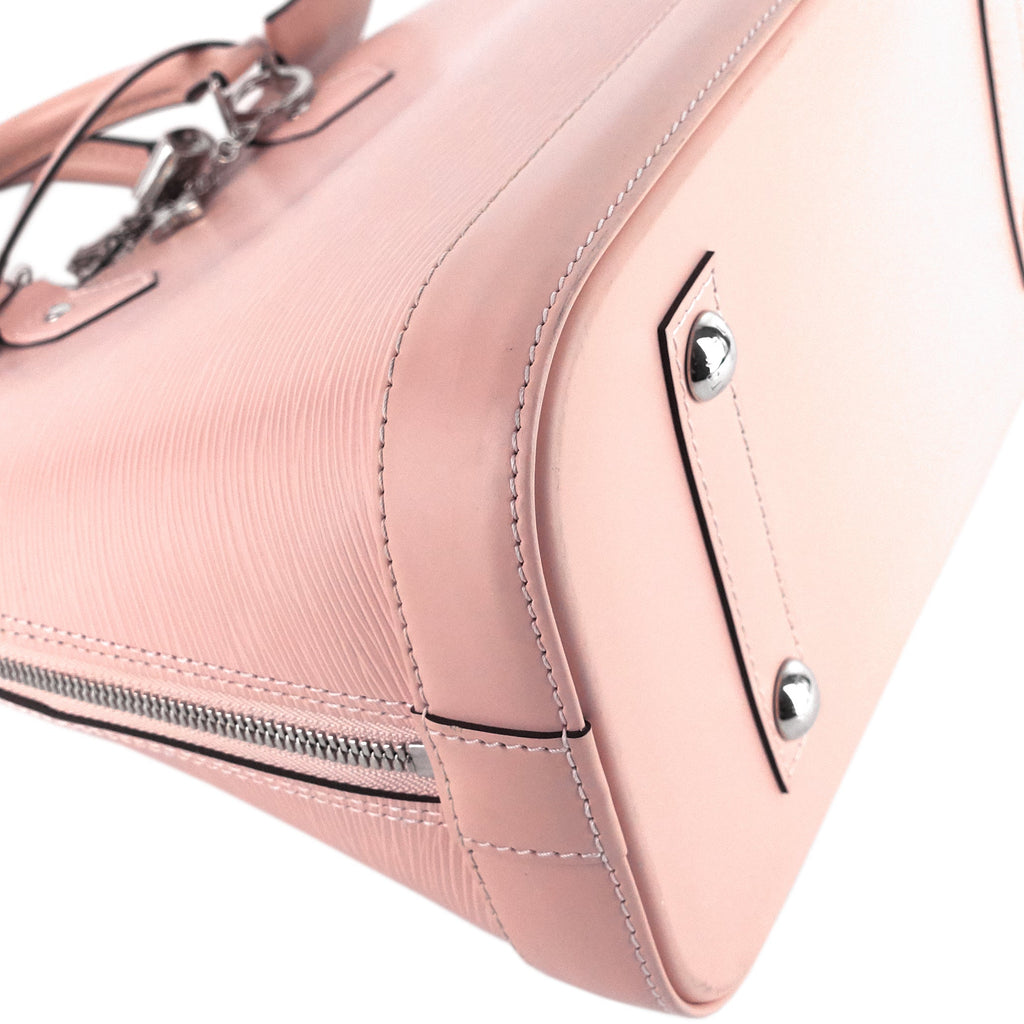 Louis Vuitto Alma PM Pink Epi Leather Bag with Charms