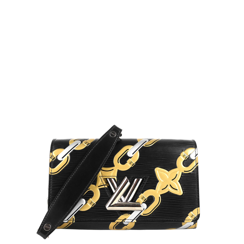 Louis Vuitto Chain Flower Print Twist Epi Leather Wallet on Chain Bag