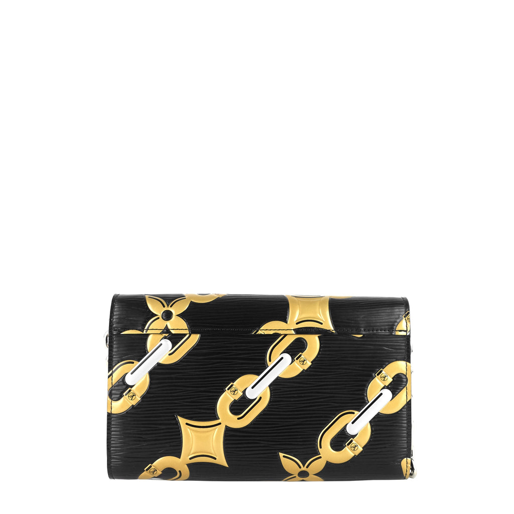 Louis Vuitto Chain Flower Print Twist Epi Leather Wallet on Chain Bag