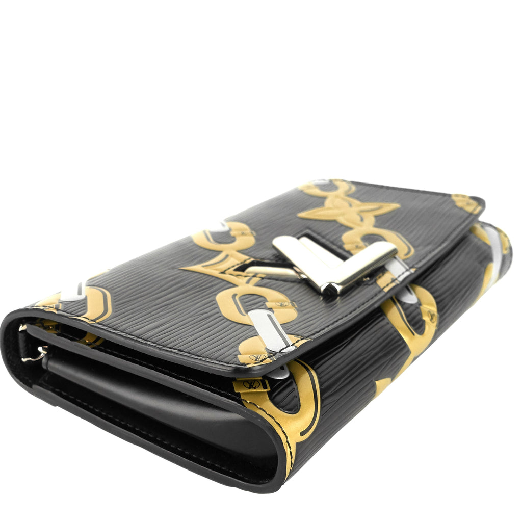 Louis Vuitto Chain Flower Print Twist Epi Leather Wallet on Chain Bag