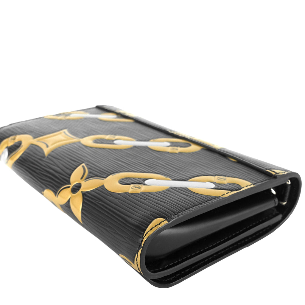 Louis Vuitto Chain Flower Print Twist Epi Leather Wallet on Chain Bag