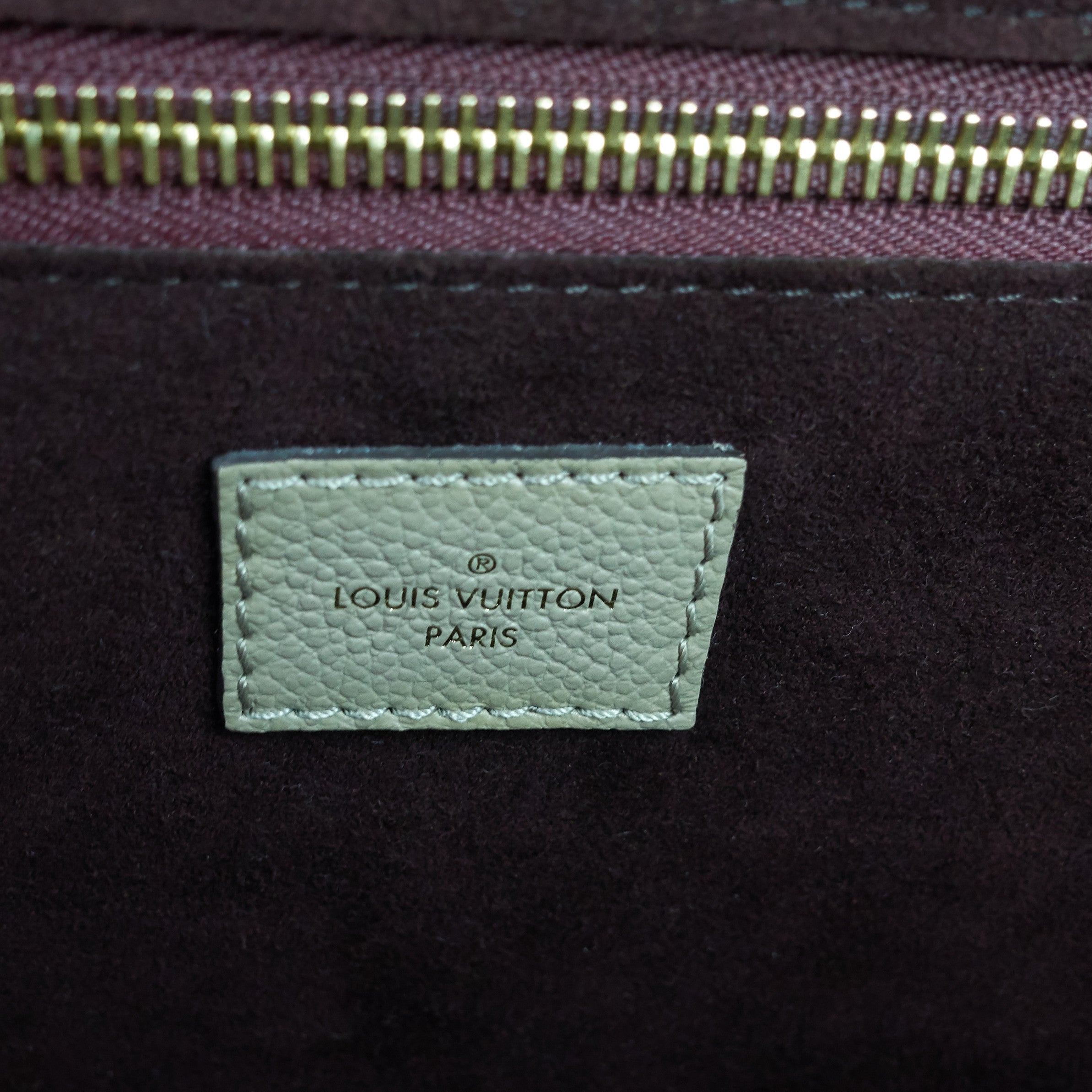 Louis Vuitto Neverfull MM Monogram Empreinte Leather Giant Bag with Pouch