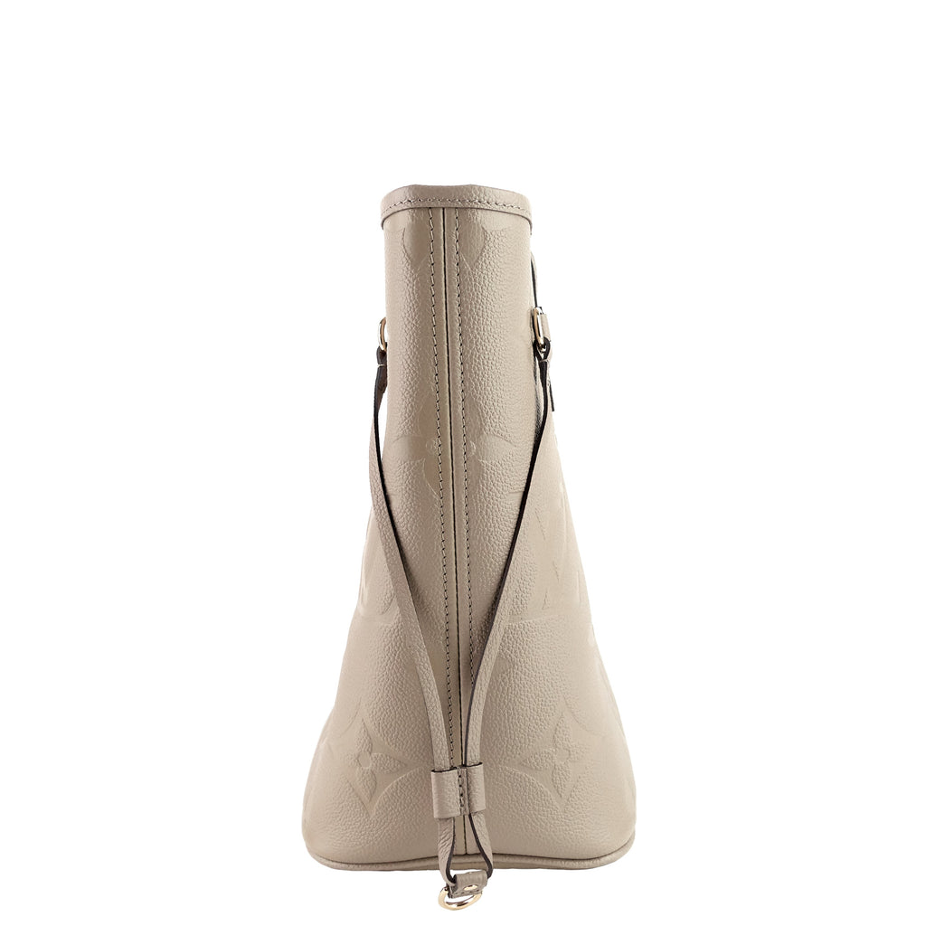 Louis Vuitto Neverfull MM Monogram Empreinte Leather Giant Bag with Pouch