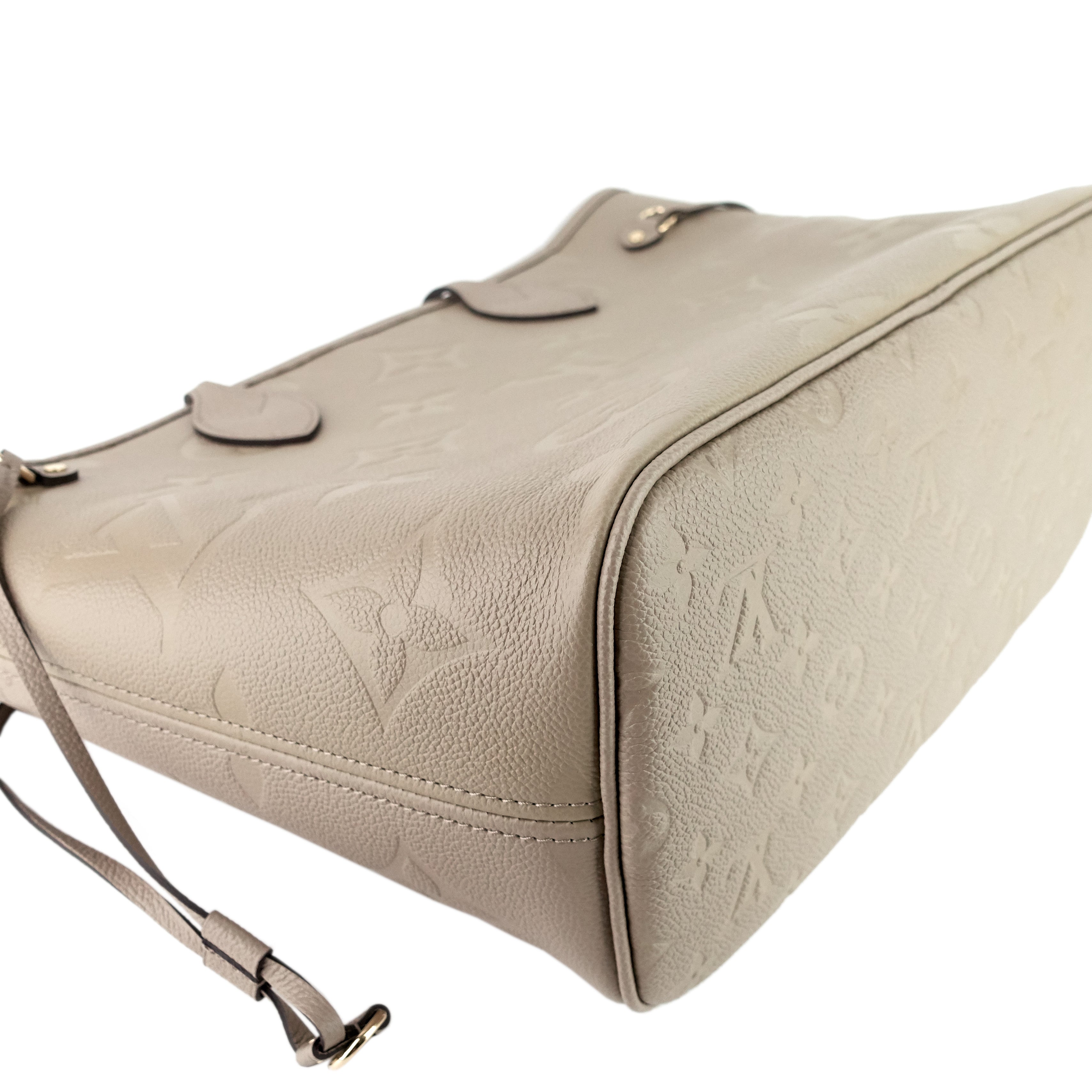 Louis Vuitto Neverfull MM Monogram Empreinte Leather Giant Bag with Pouch