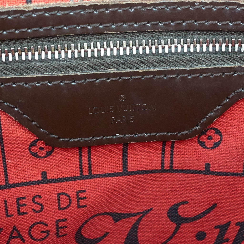 Louis Vuitto Neverfull MM Damier Ebene Canvas Bag
