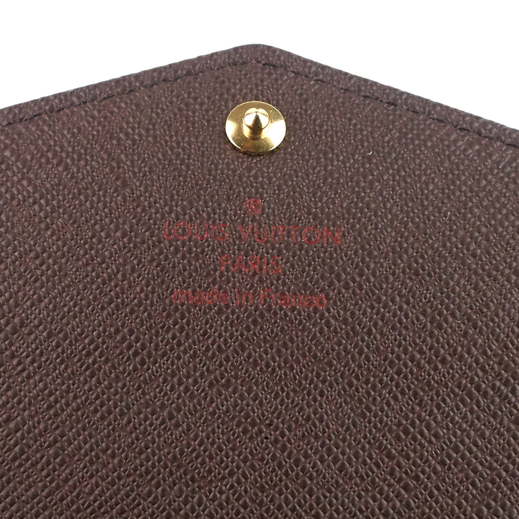 Louis Vuitto Sarah Damier Ebene Canvas Wallet