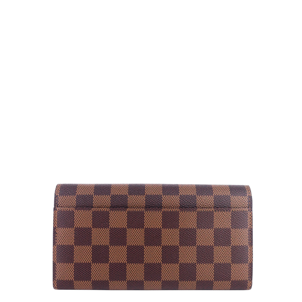 Louis Vuitto Sarah Damier Ebene Canvas Wallet