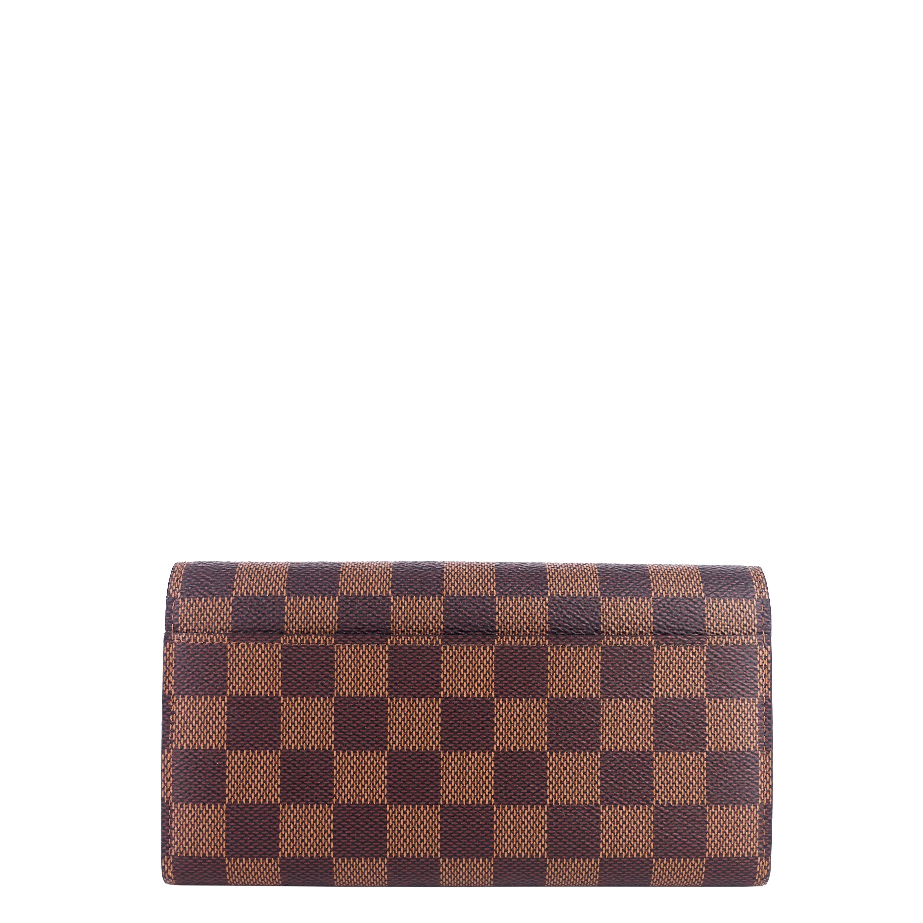 Louis Vuitto Sarah Damier Ebene Canvas Wallet