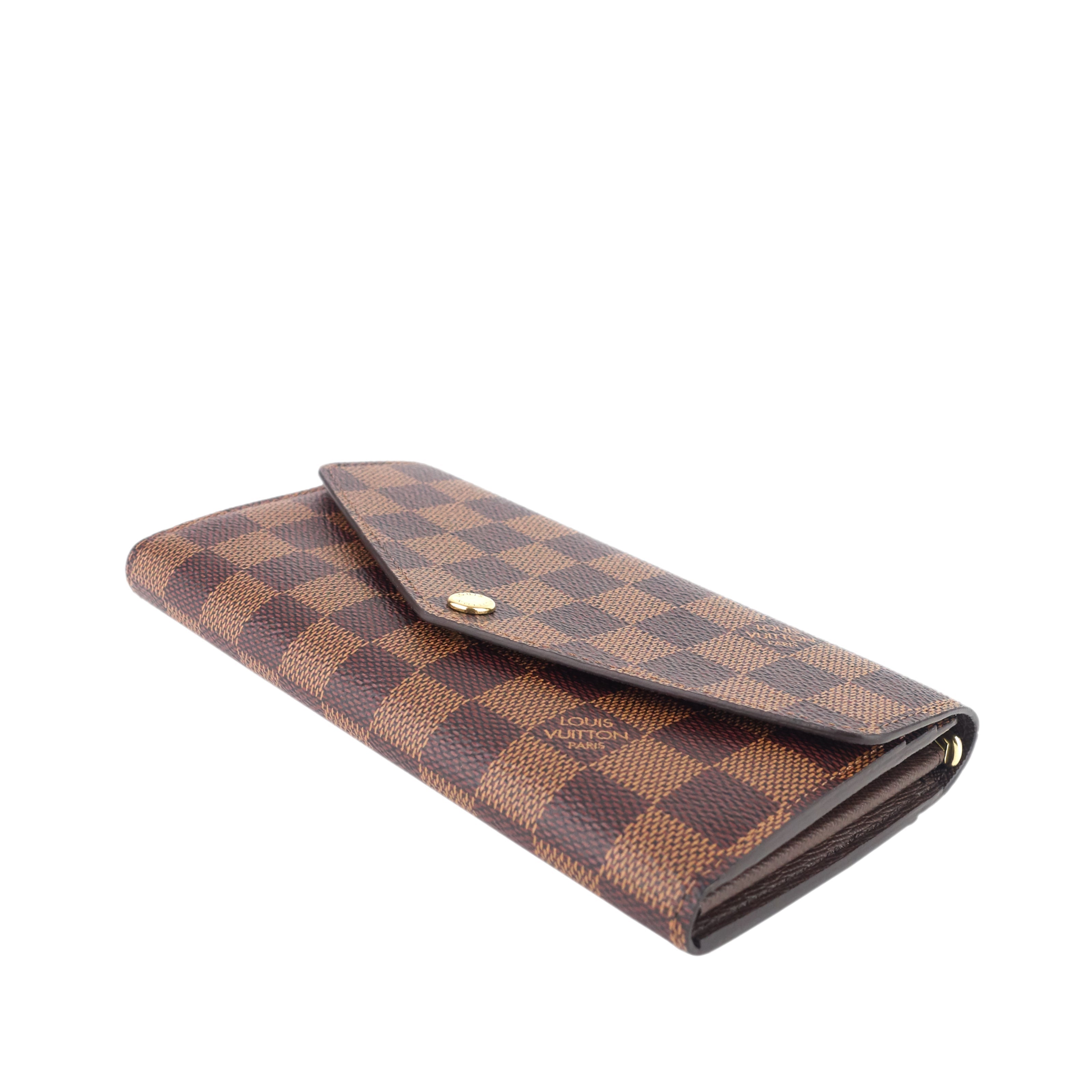 Louis Vuitto Sarah Damier Ebene Canvas Wallet