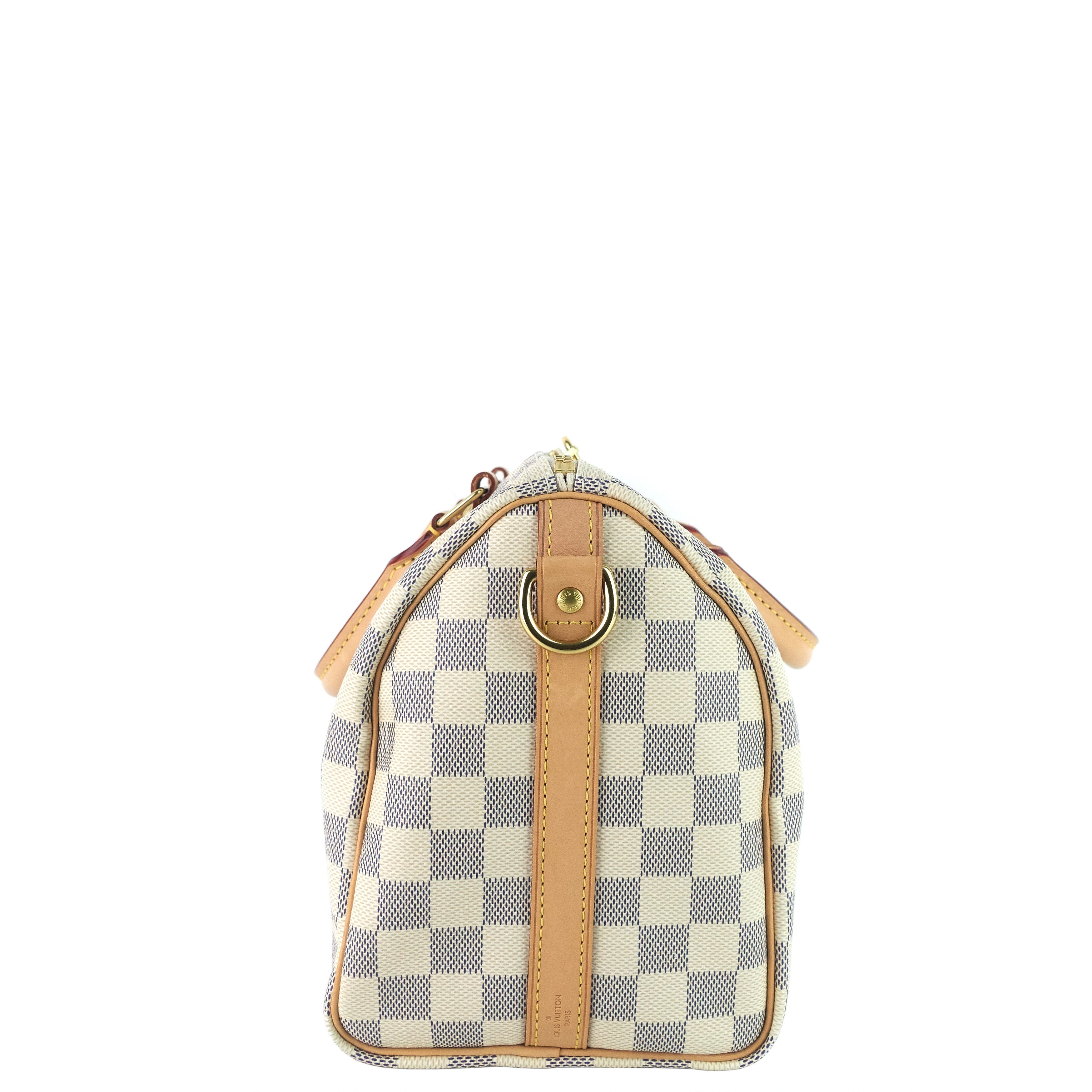 Louis Vuitto Speedy BandouliÃ¨re 25 Damier Azur Canvas Bag