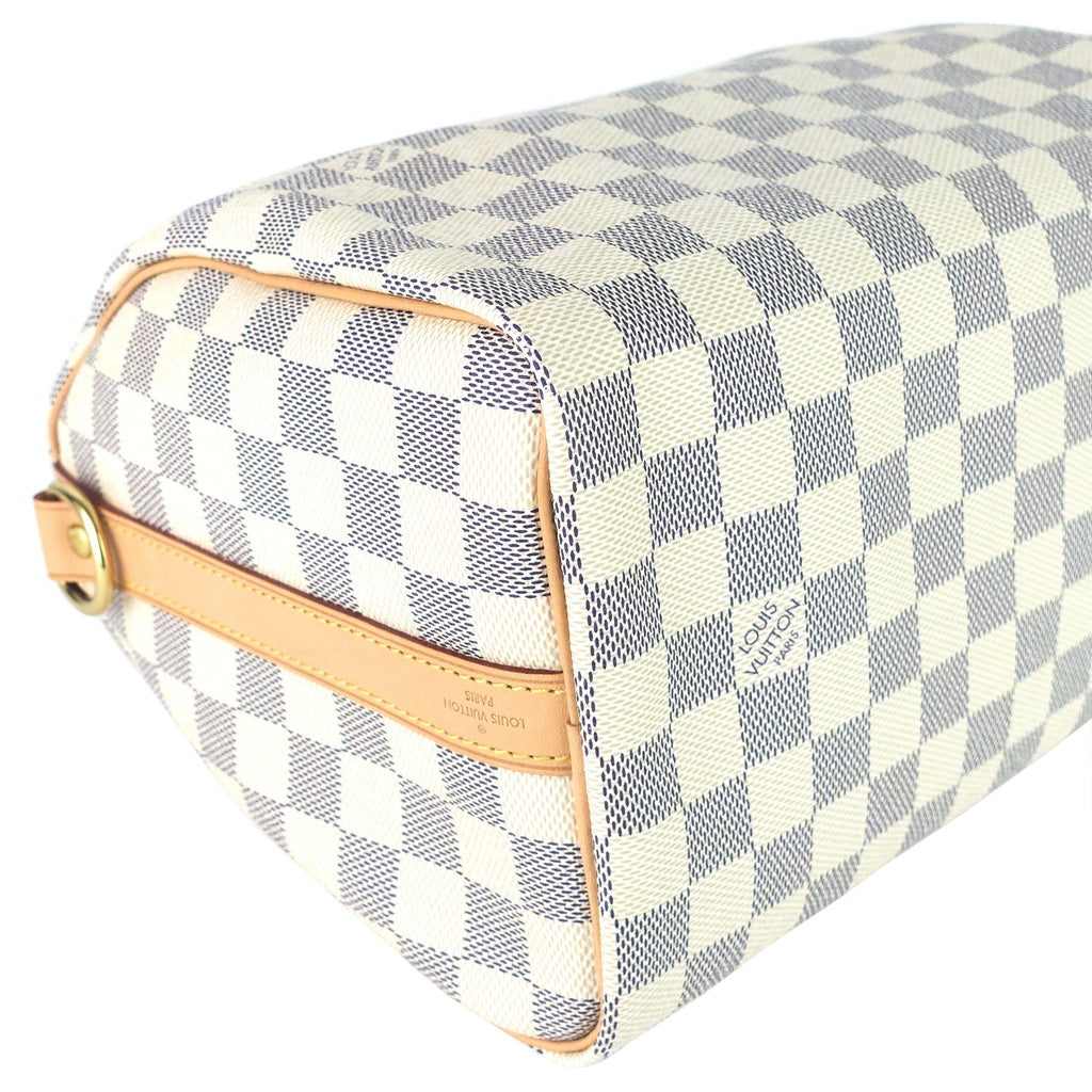 Louis Vuitto Speedy BandouliÃ¨re 25 Damier Azur Canvas Bag