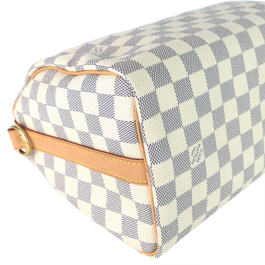 Louis Vuitto Speedy BandouliÃ¨re 25 Damier Azur Canvas Bag