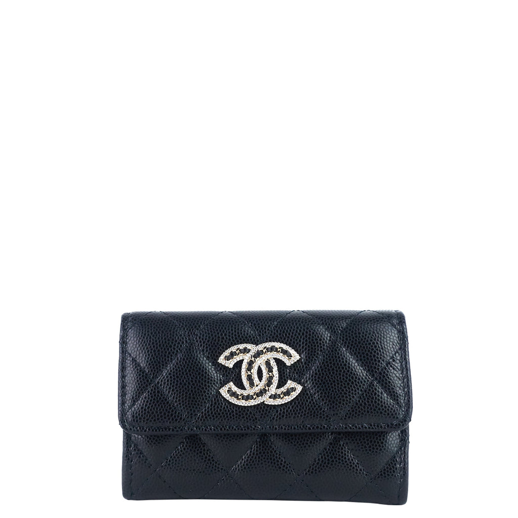 Chanel 23P XL Caviar Leather Card Holder