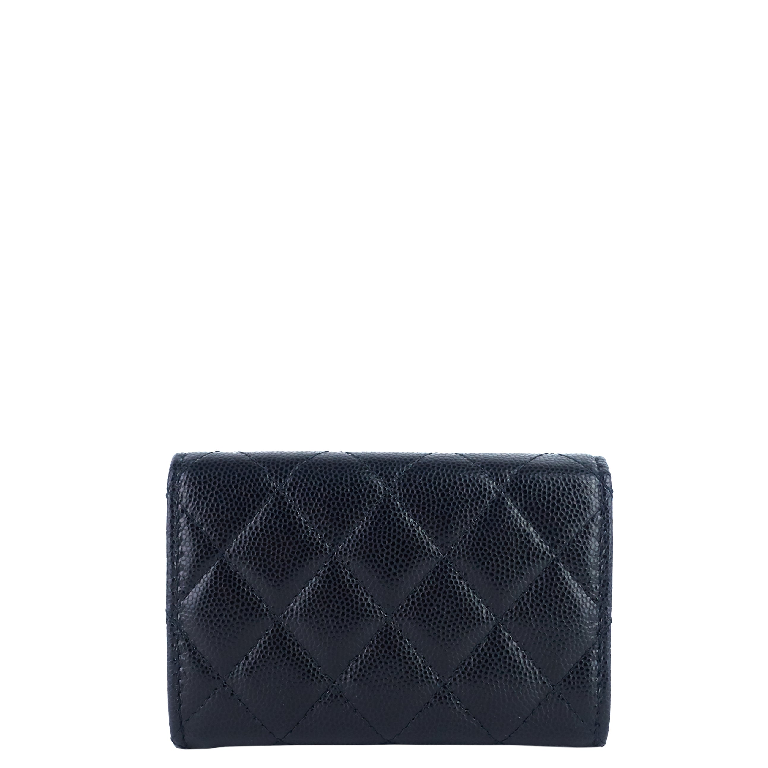 Chanel 23P XL Caviar Leather Card Holder