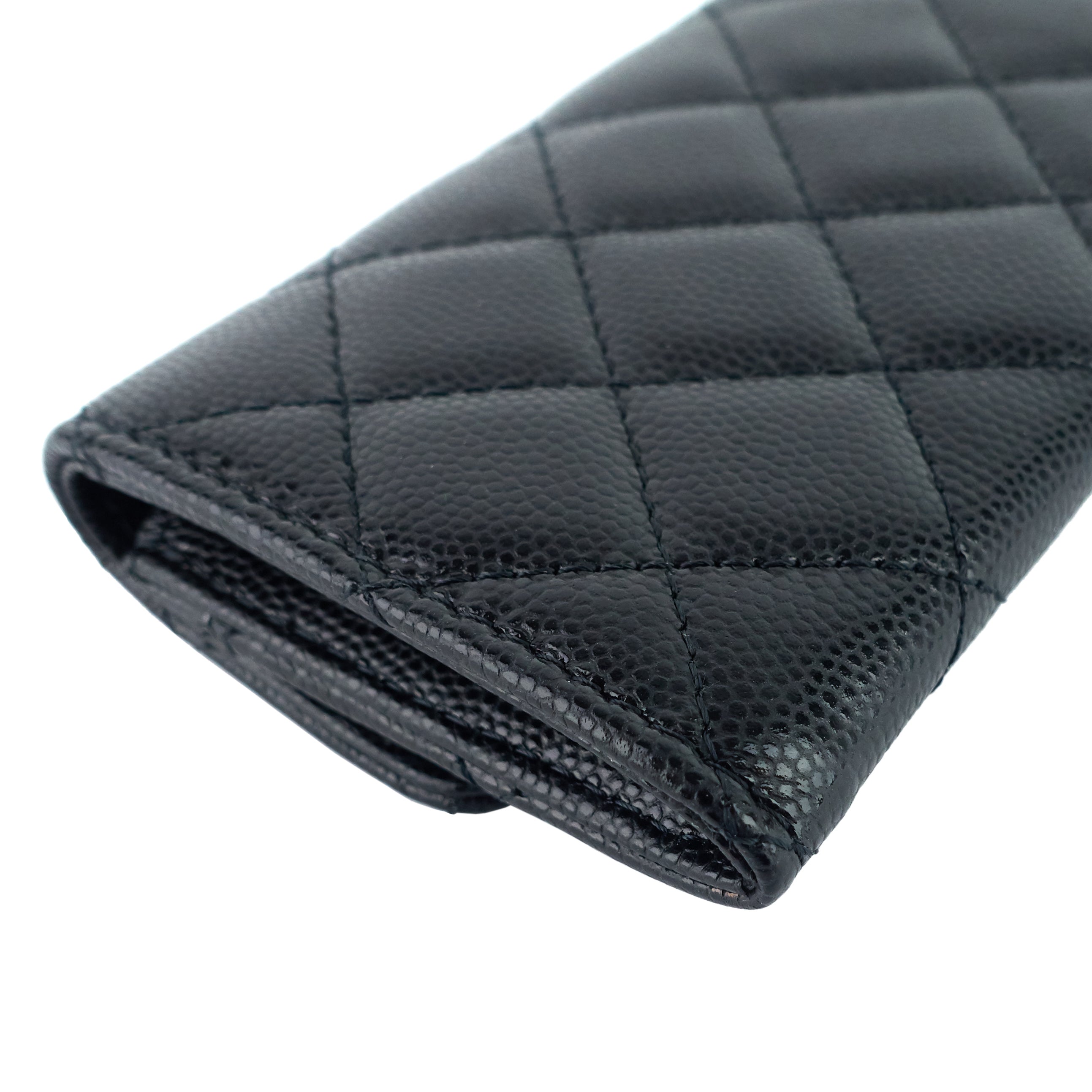 Chanel 23P XL Caviar Leather Card Holder