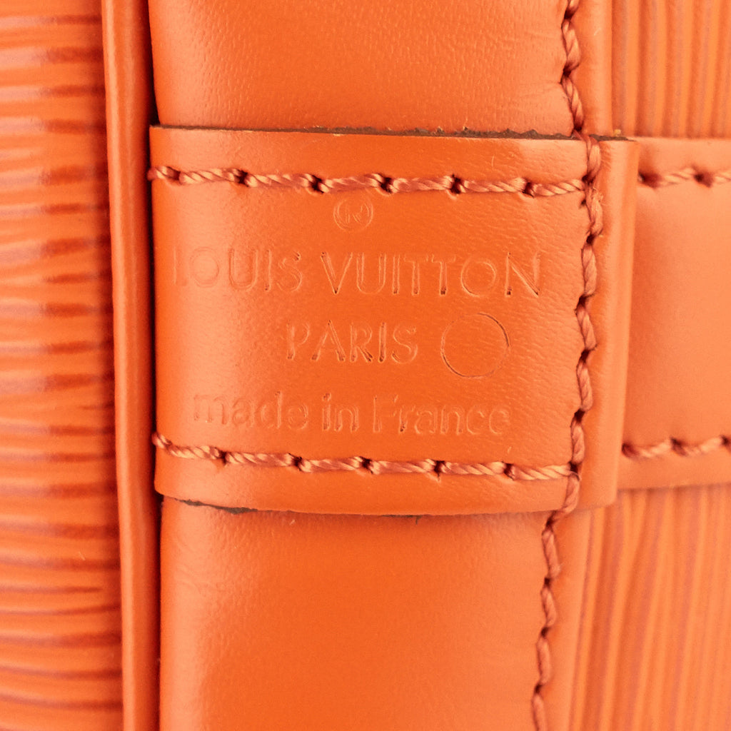 Louis Vuitto NoÃ© Large Orange Epi Leather Bag