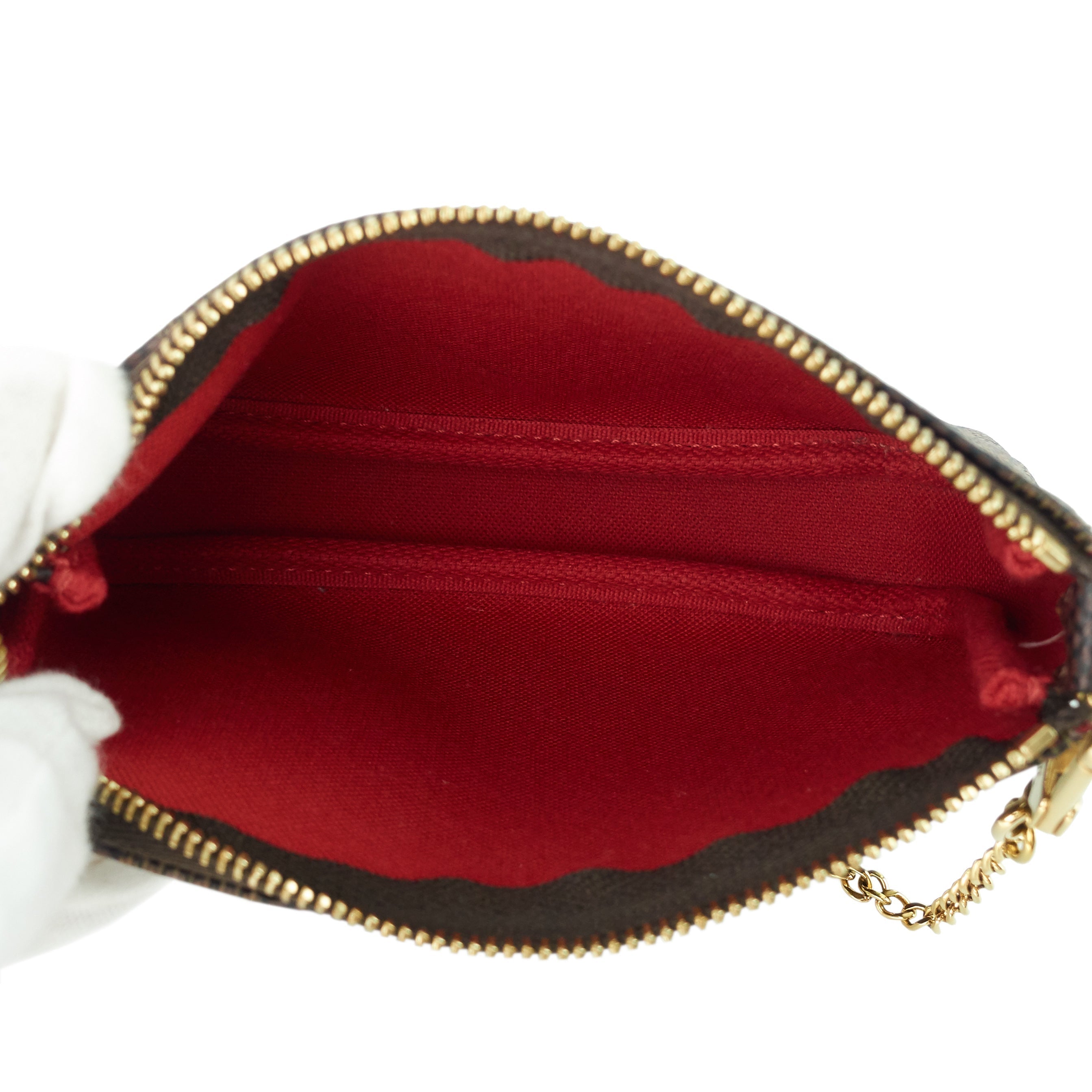 Louis Vuitto Pochette Accessoires Mini Damier Ebene Canvas Bag
