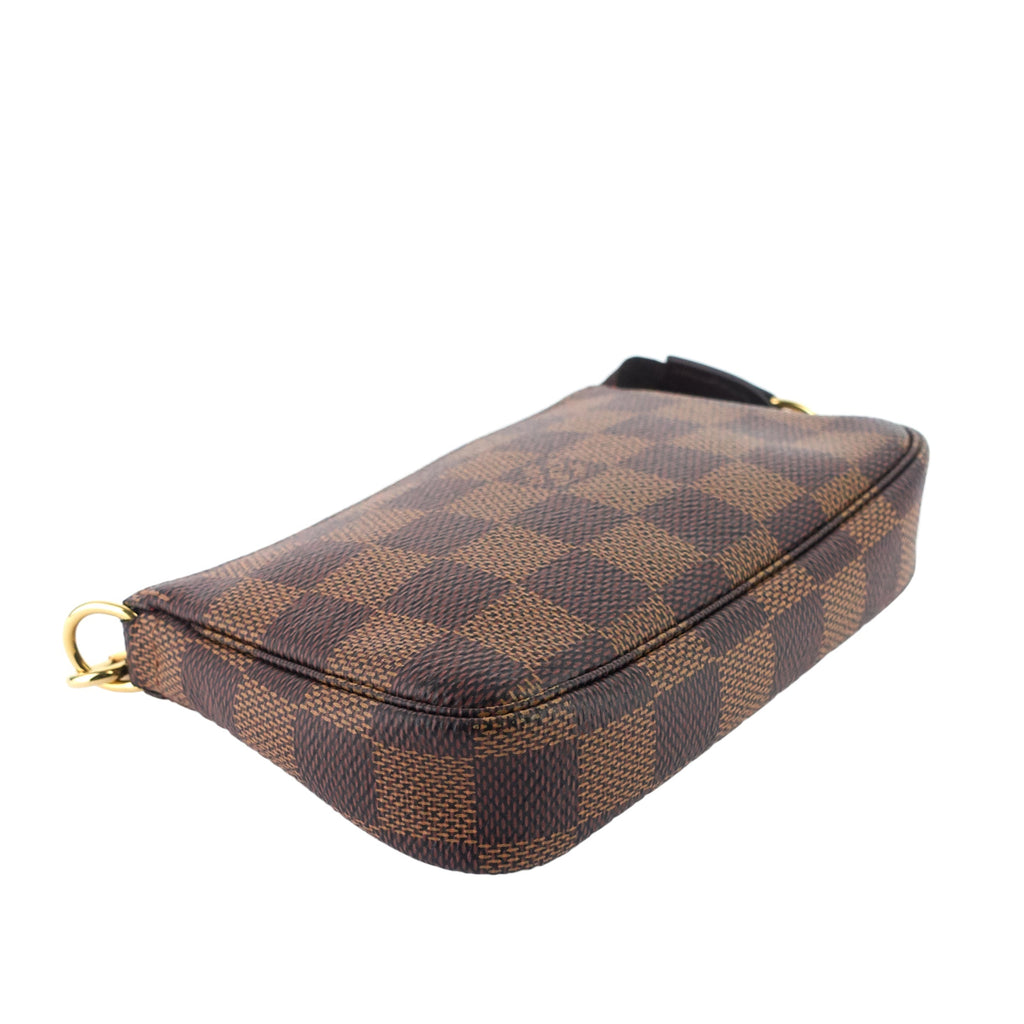 Louis Vuitto Pochette Accessoires Mini Damier Ebene Canvas Bag