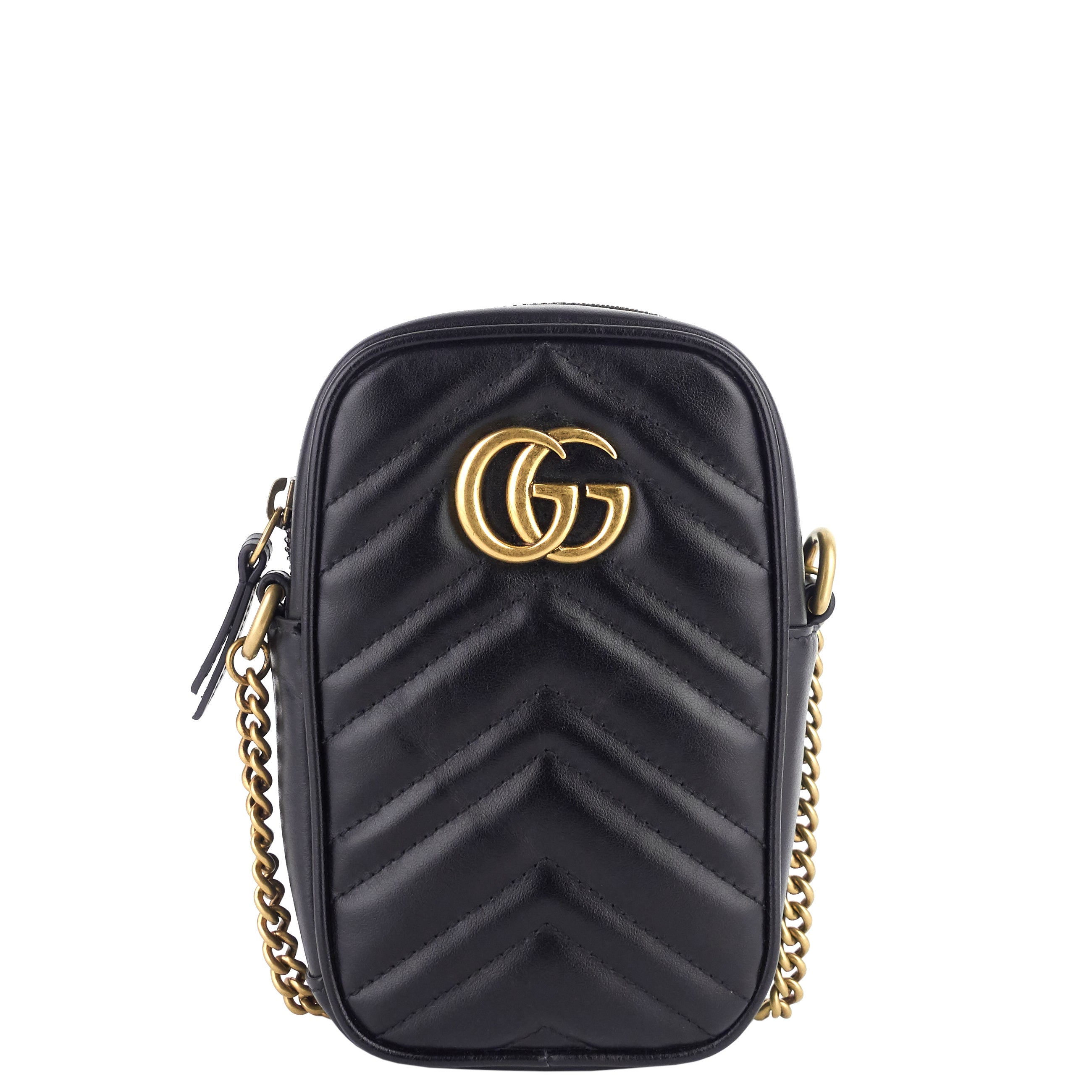Gucci Marmont Vertical Wallet on Chain Phone Pouch