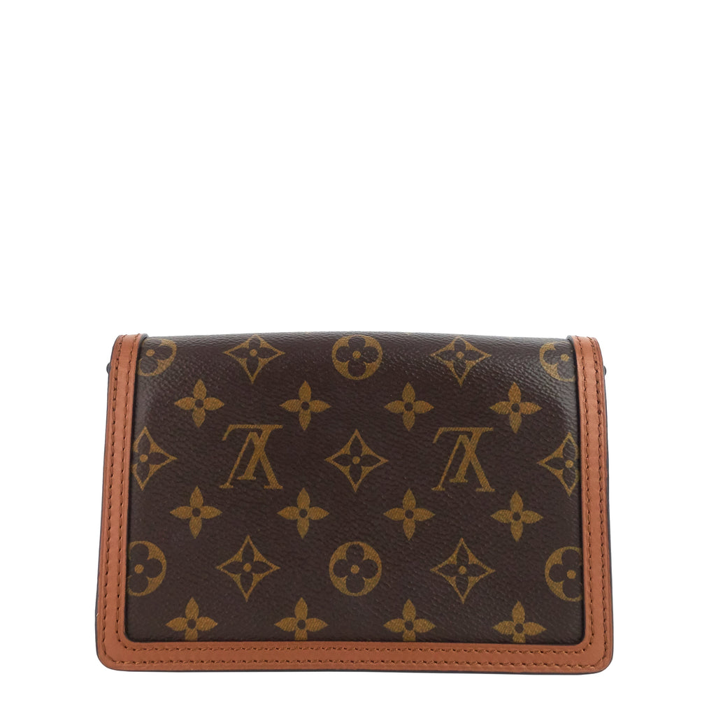Louis Vuitto Dauphine Chain Wallet Reverse Monogram Bag