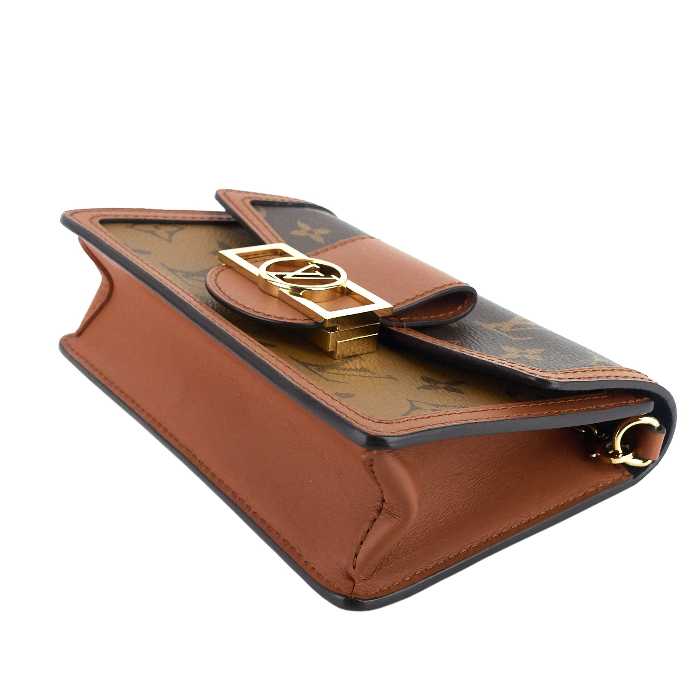 Louis Vuitto Dauphine Chain Wallet Reverse Monogram Bag