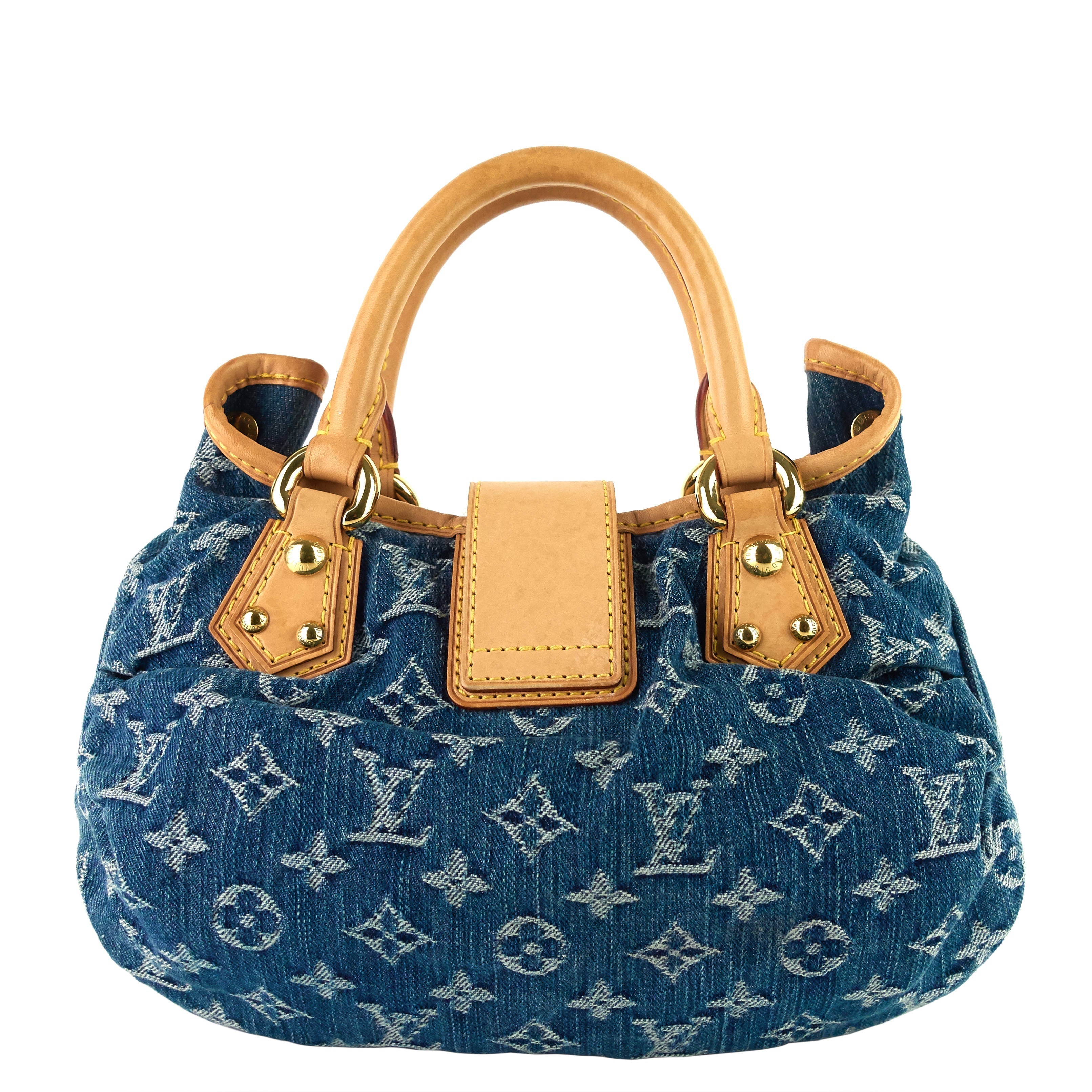 Louis Vuitto Pleaty Small Monogram Denim Canvas Bag