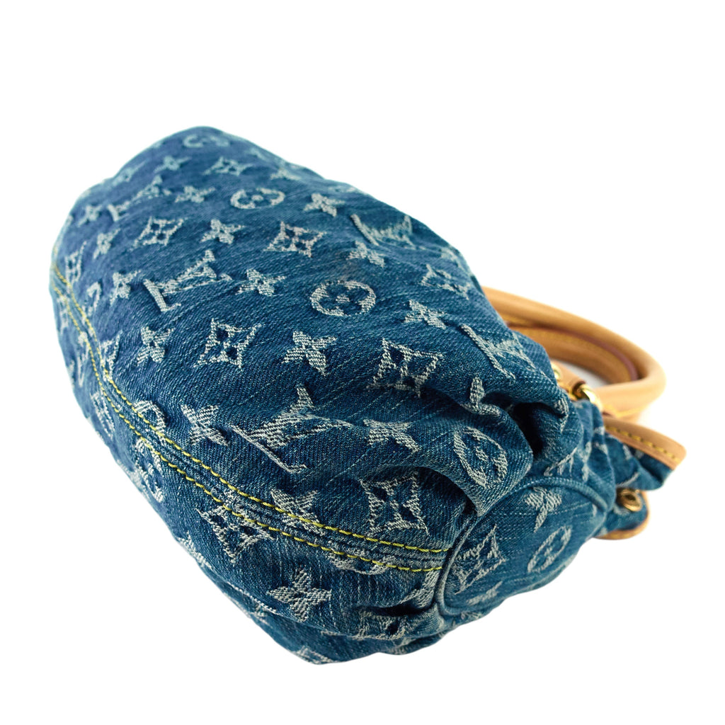 Louis Vuitto Pleaty Small Monogram Denim Canvas Bag