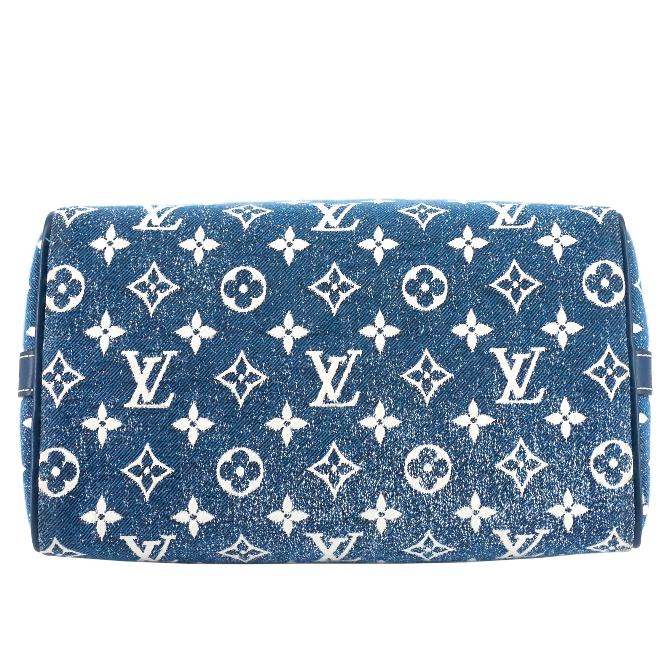 Louis Vuitto Speedy 25 BandouliÃ¨re Monogram Jacquard Denim Bag