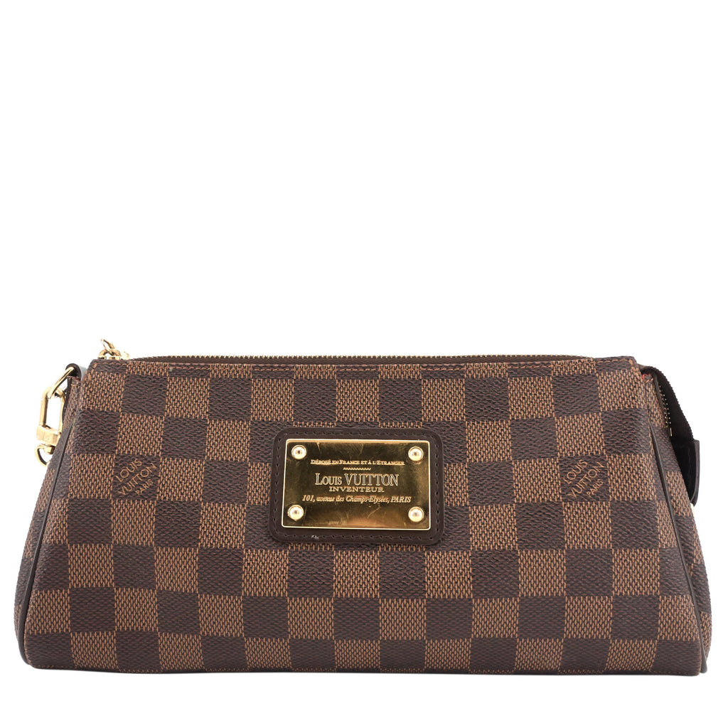Louis Vuitto Eva Damier Ebene Canvas Crossbody Bag