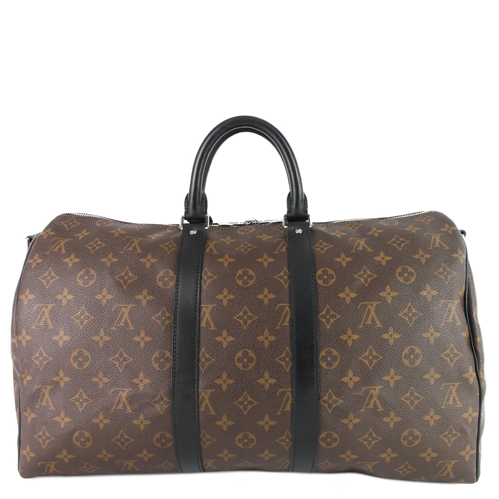 Louis Vuitto Keepall 45 BandouliÃ¨re Macassar Monogram Canvas Bag