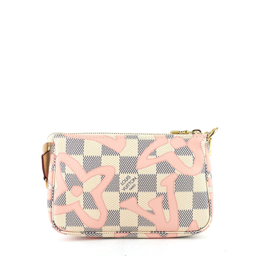 Louis Vuitto Pochette Mini Damier Azur Tahitienne Canvas Bag