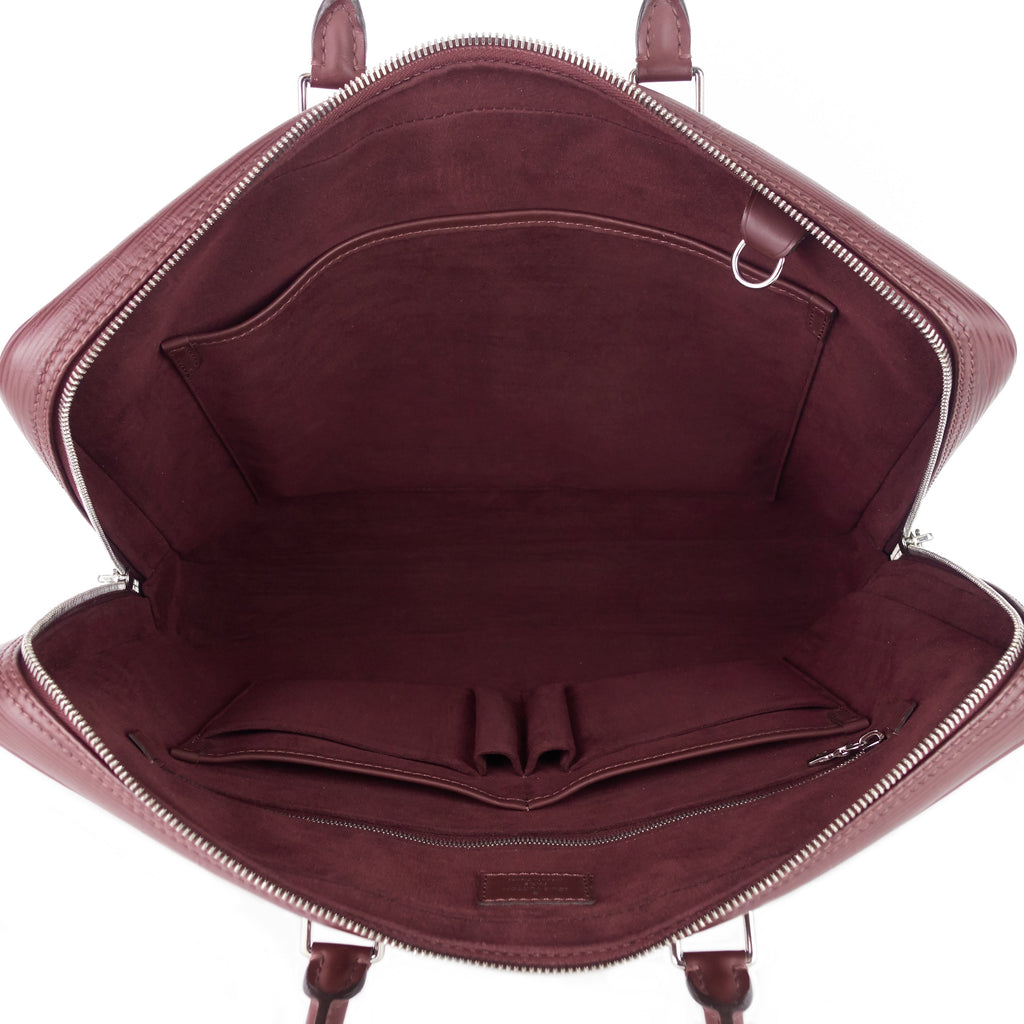 Louis Vuitto Porte-Documents Voyage Burgundy Epi Leather Briefcase Bag