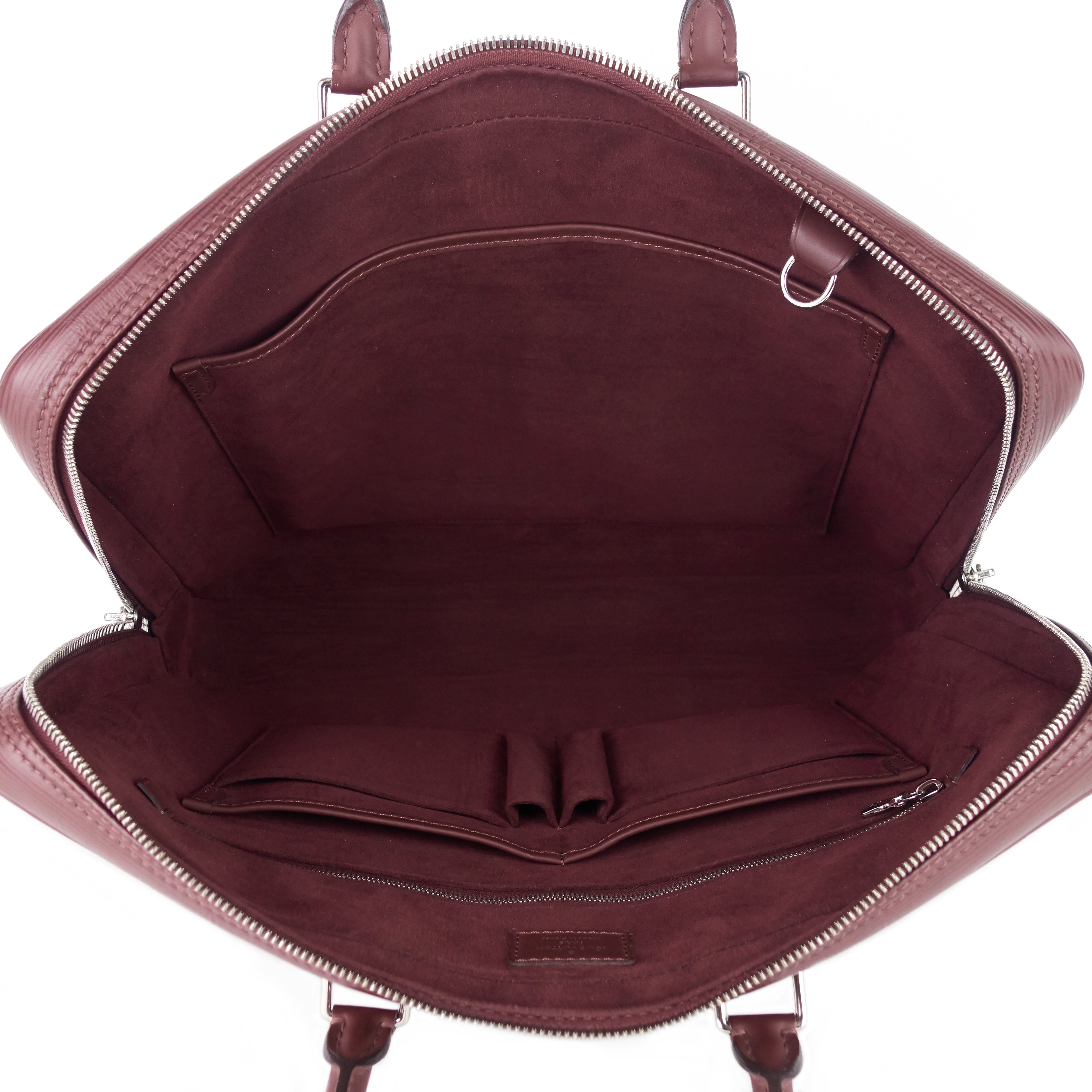 Louis Vuitto Porte-Documents Voyage Burgundy Epi Leather Briefcase Bag