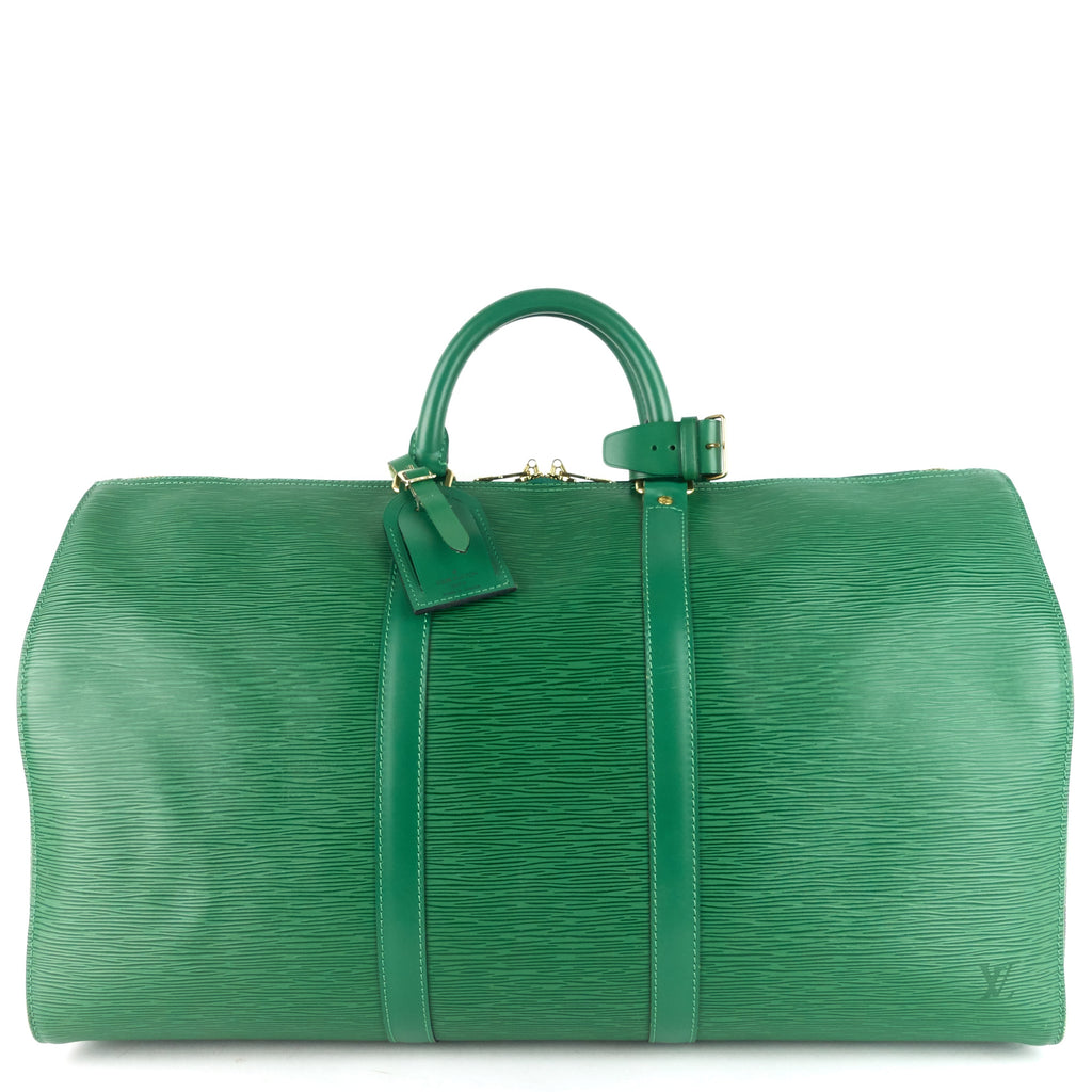 Louis Vuitto Keepall 50 Green Epi Leather Bag