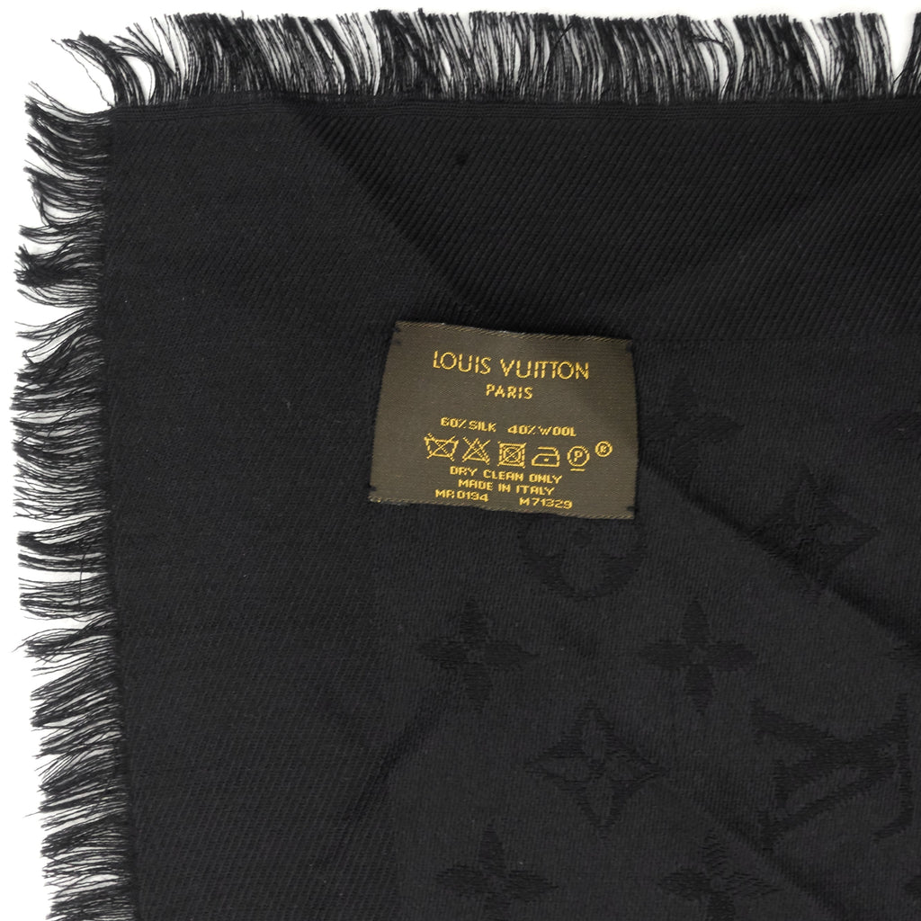Louis Vuitto Monogram Square Silk/Wool Shawl