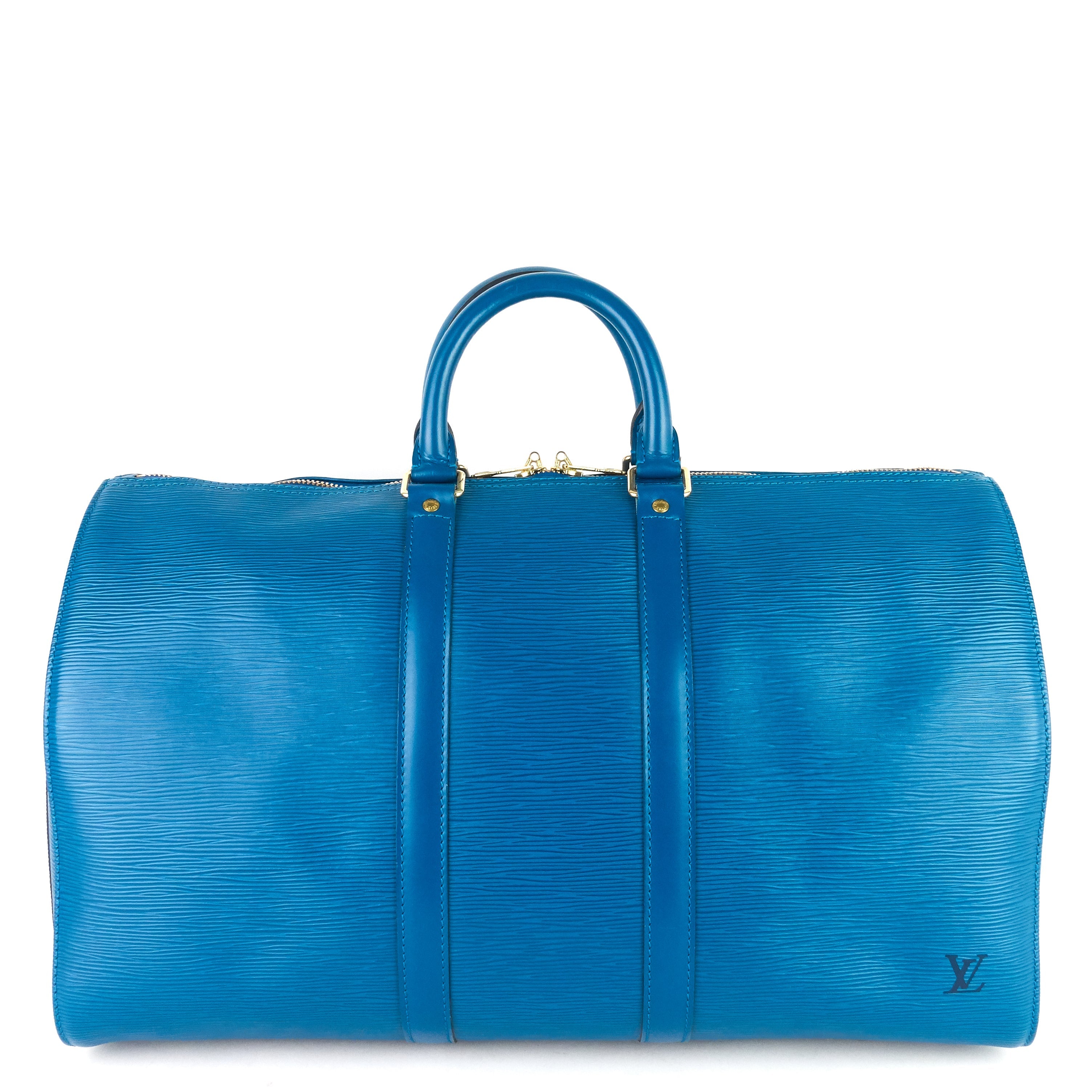 Louis Vuitto Keepall 45 Blue Epi Leather Bag