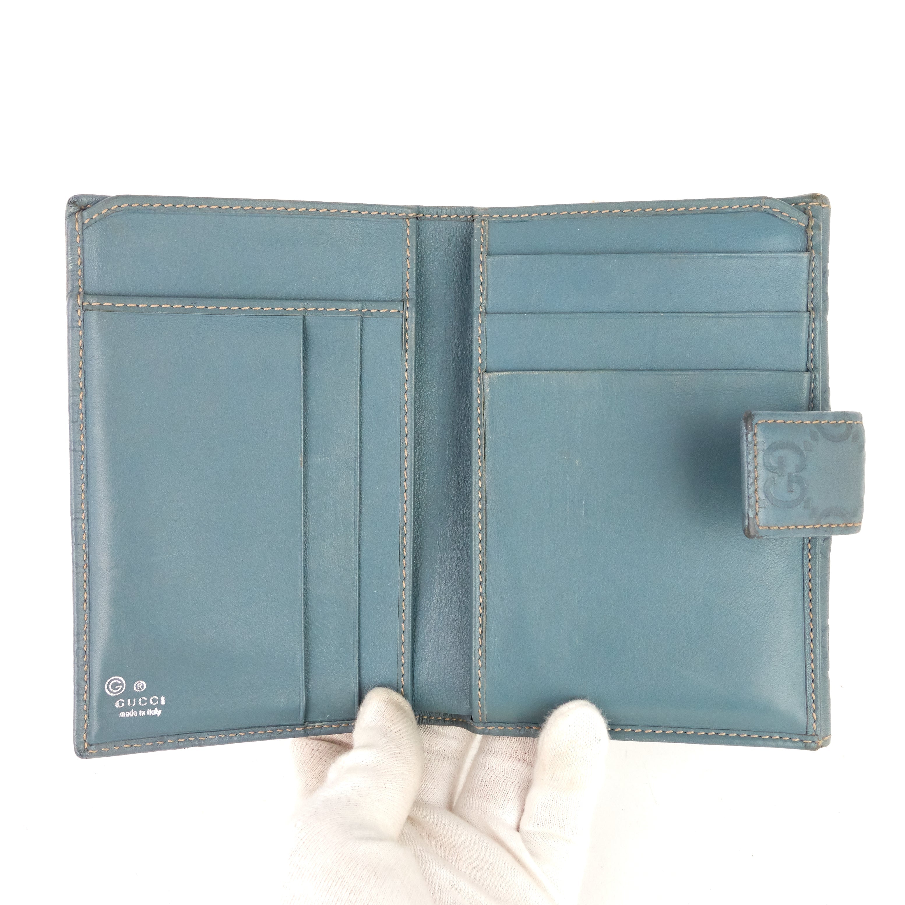 Gucci Guccissima Leather Bifold Snap Wallet