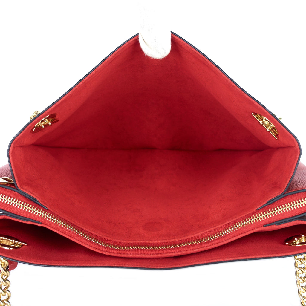 Louis Vuitto SurÃ¨ne MM Monogram Canvas and Calfskin Leather Tote Bag