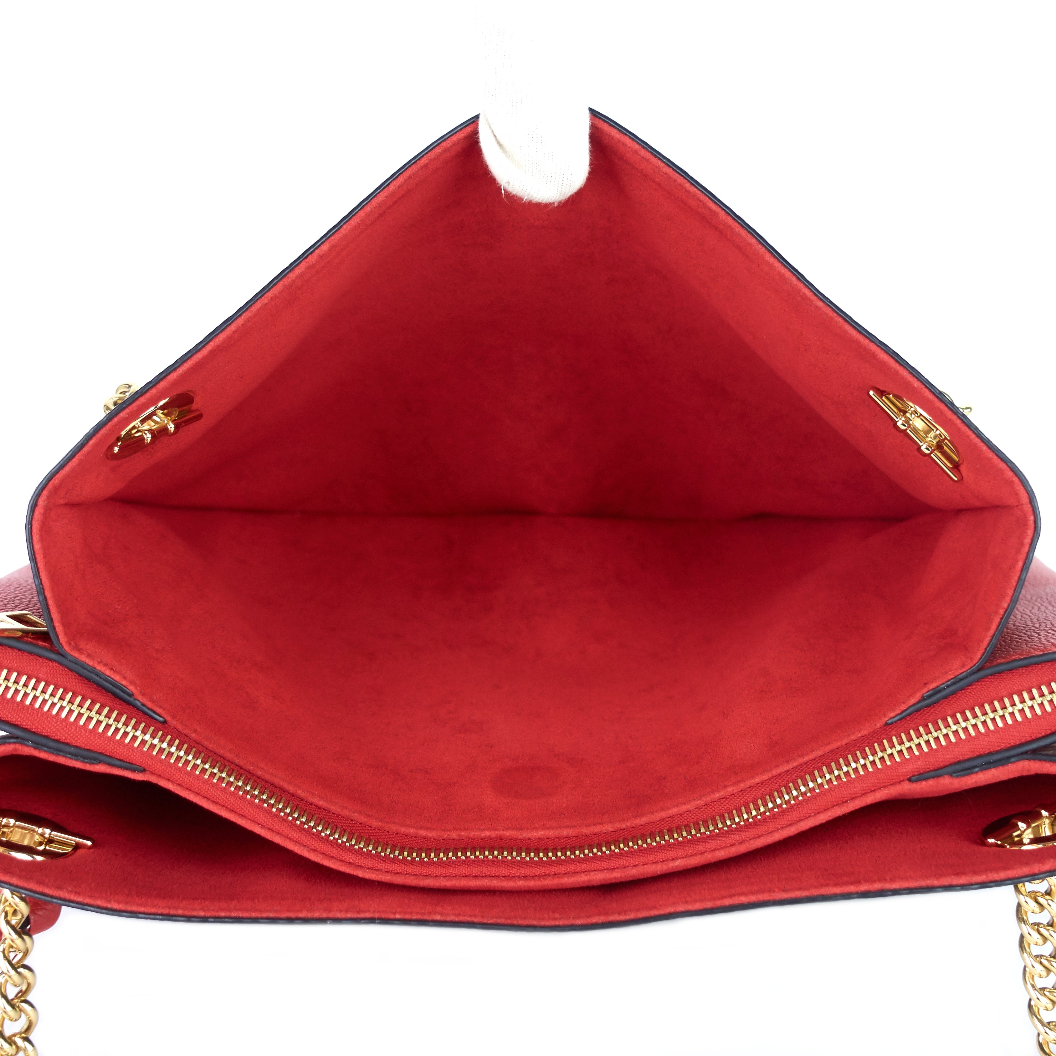 Louis Vuitto SurÃ¨ne MM Monogram Canvas and Calfskin Leather Tote Bag