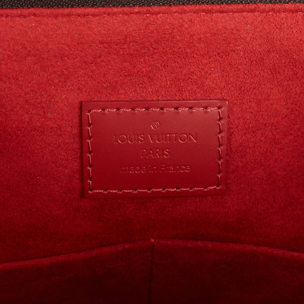 Louis Vuitto Caissa MM Damier Ebene Canvas Tote Bag