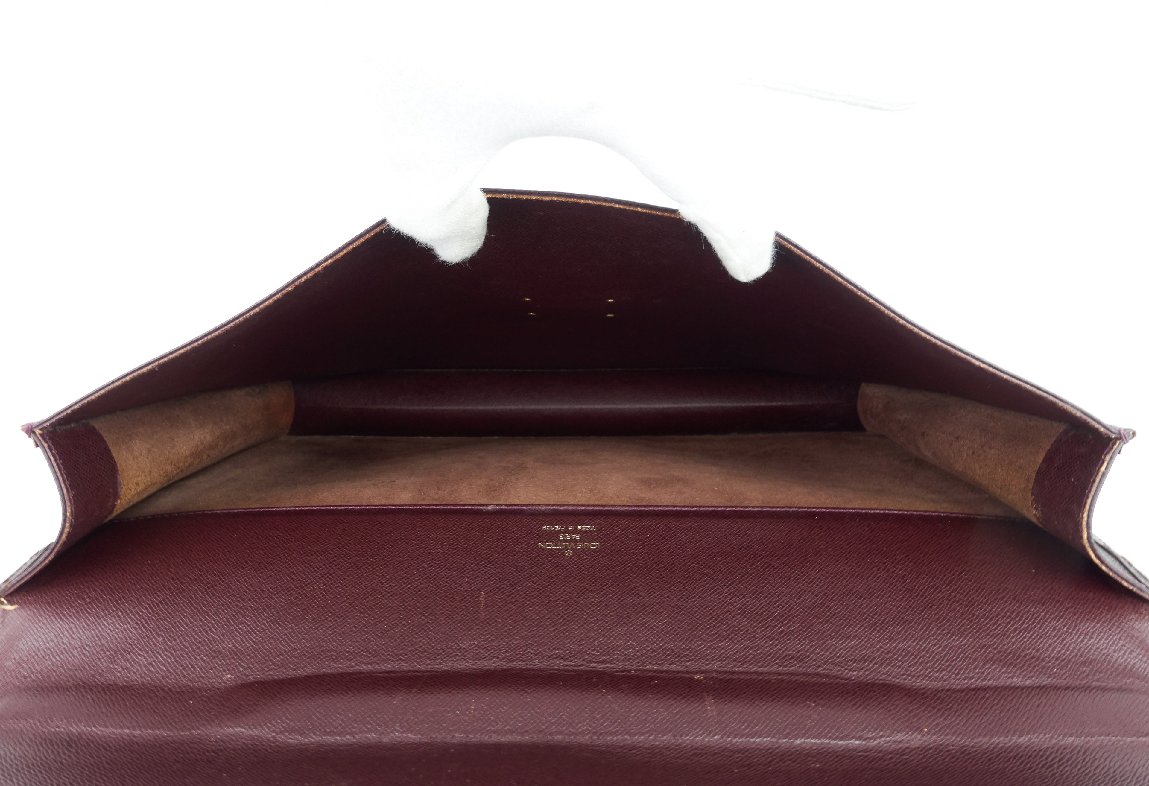 Louis Vuitto Serviette Kourad Taiga Leather Briefcase Bag