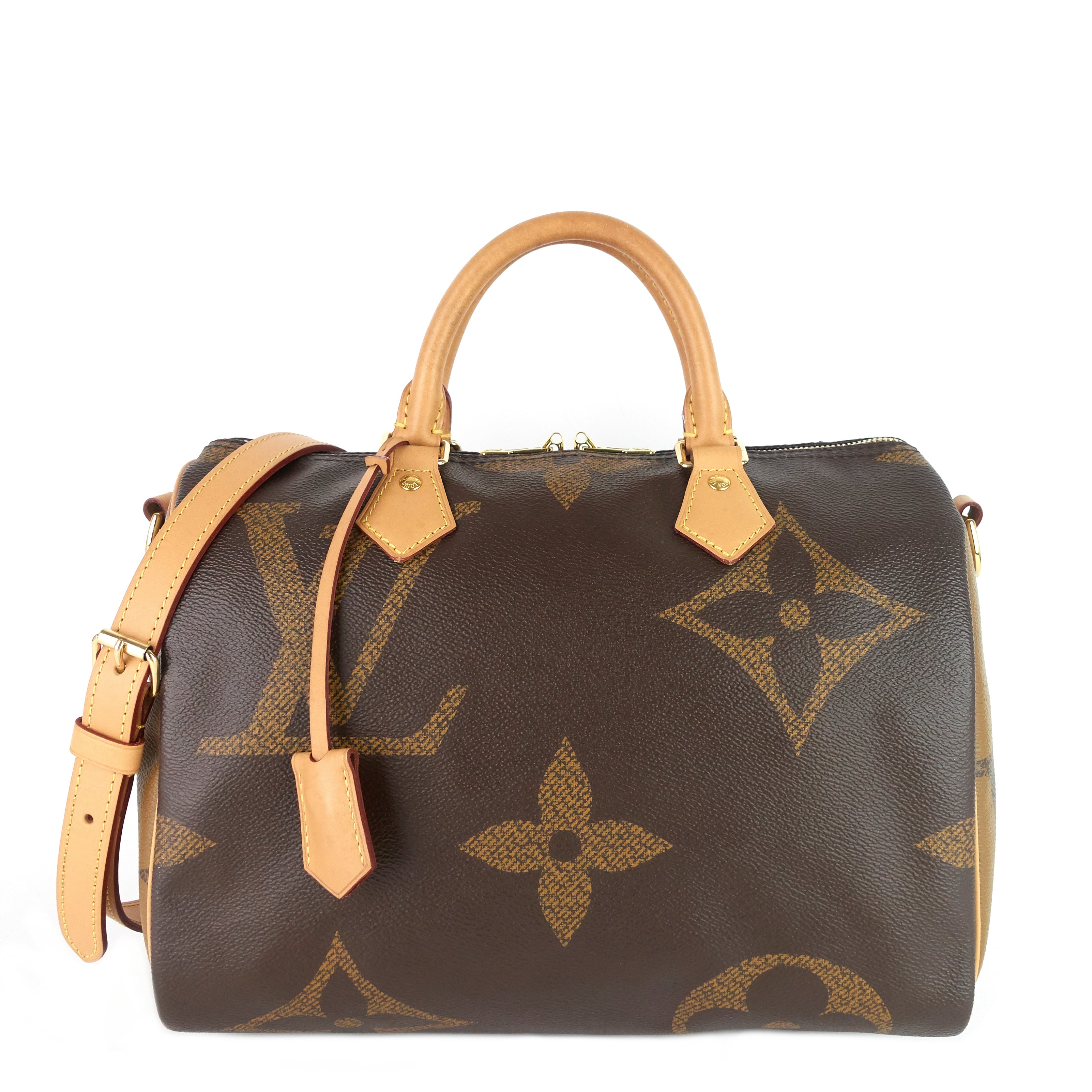 Louis Vuitto Speedy BandouliÃ¨re 30 Monogram Giant Reverse Canvas Bag