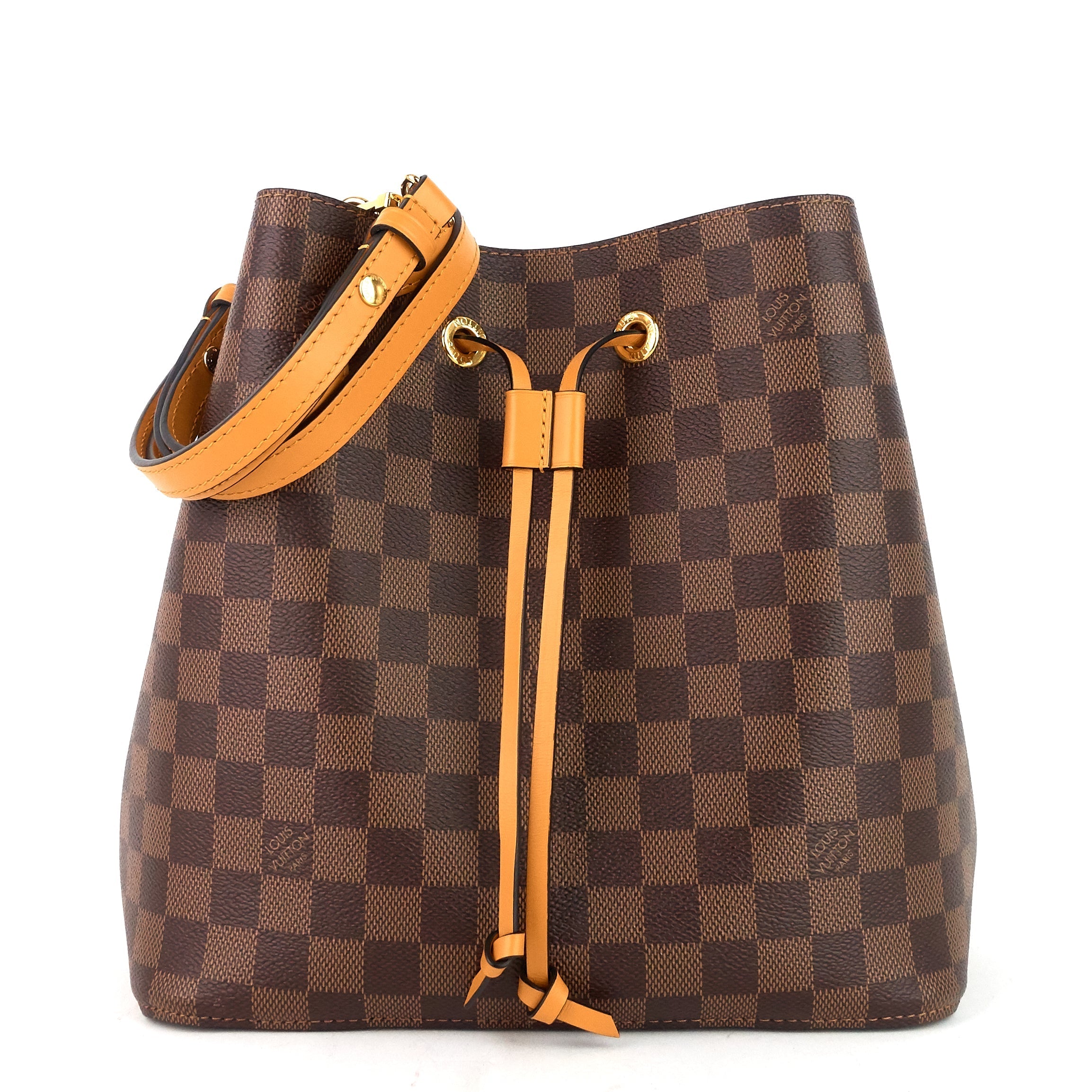 Louis Vuitto NÃ©oNoÃ© Saffron Damier Ebene Canvas Bag