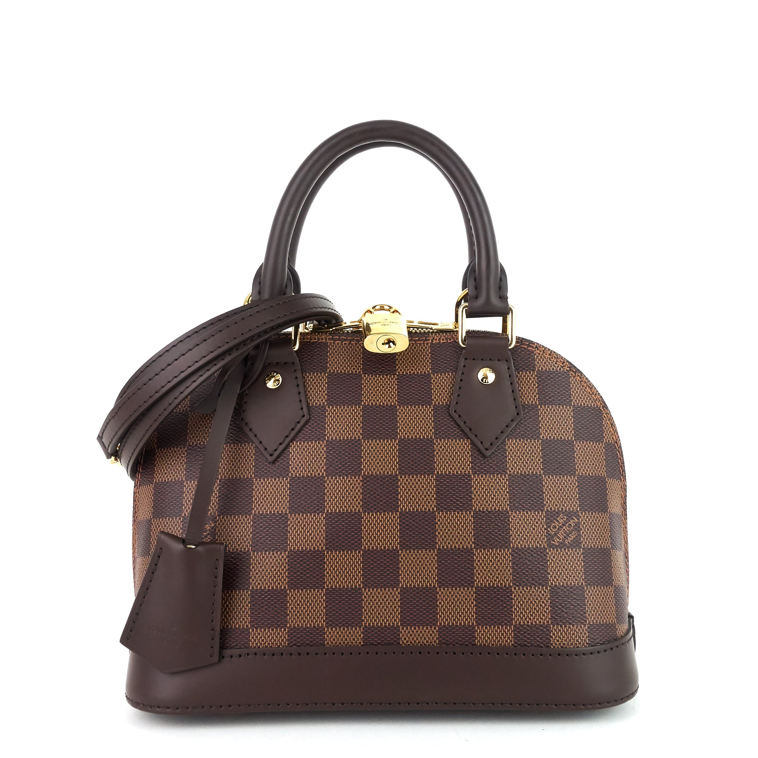 Louis Vuitto Alma BB Damier Ebene Canvas Handbag