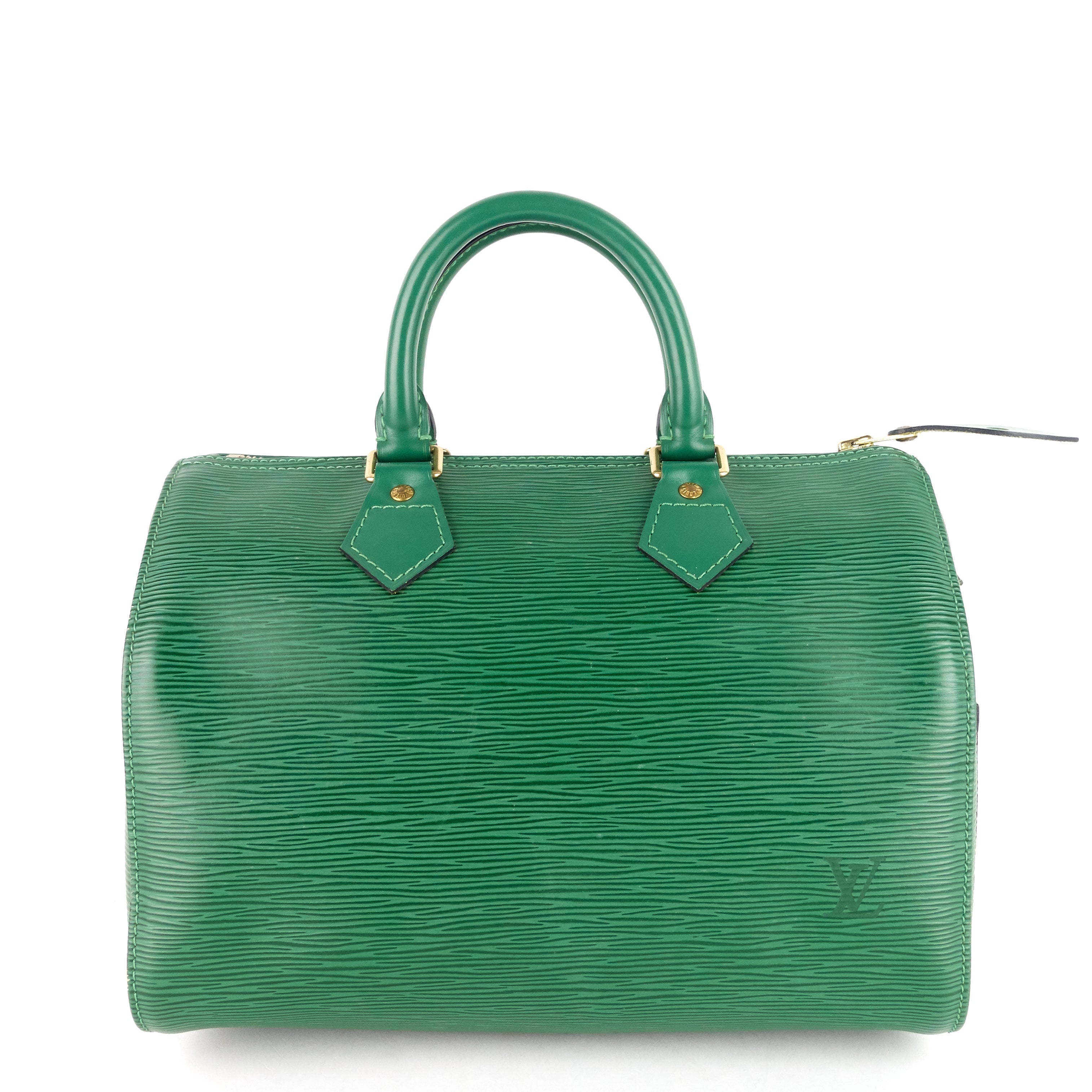 Louis Vuitto Speedy 25 Green Epi Leather Bag