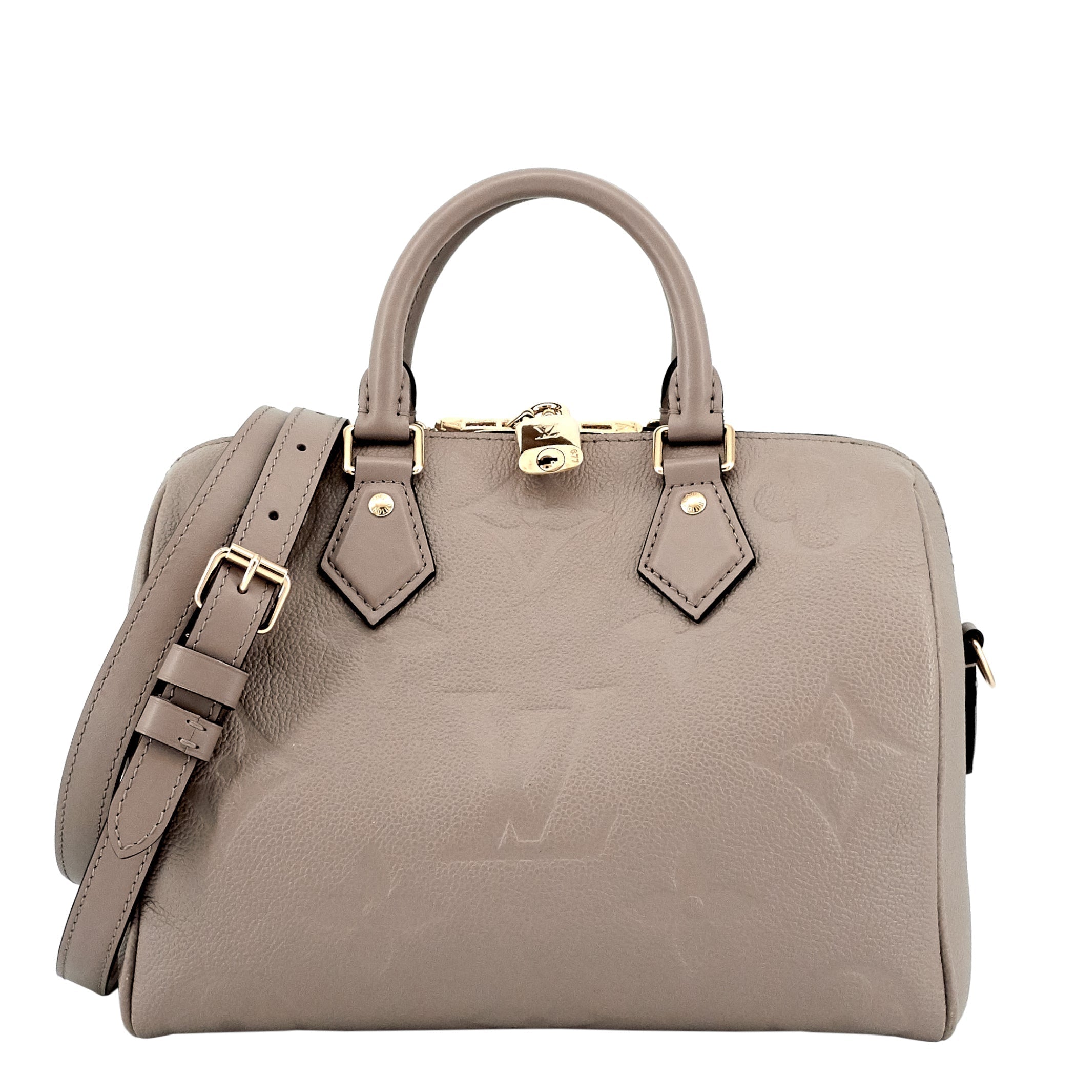 Louis Vuitto Speedy BandouliÃ¨re 25 Giant Empreinte Monogram Leather Bag