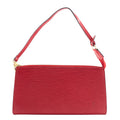Louis Vuitto Pochette Accessoires Red Epi Leather Bag