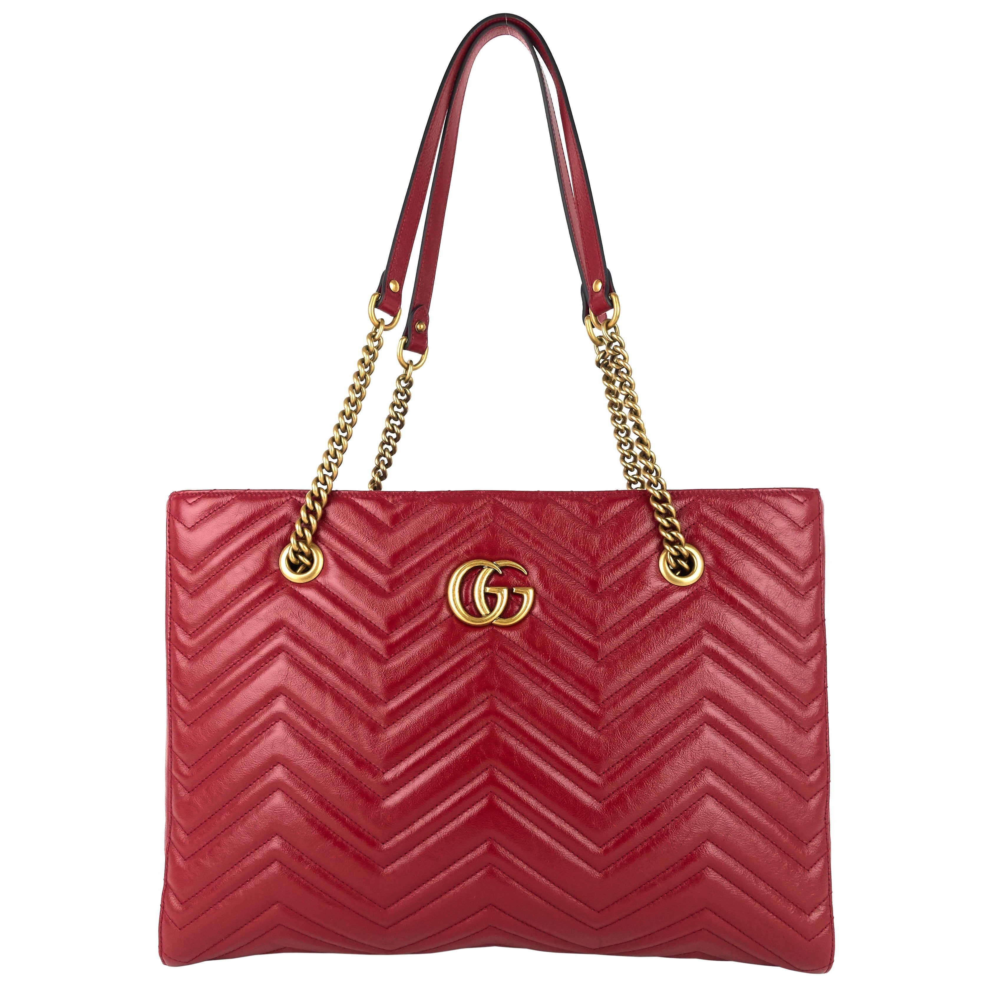 Gucci GG Marmont Medium MatelassÃ© Leather Tote Bag