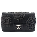 Chanel Embroidered Camellia Follies Medium Lambskin Leather Flap Bag