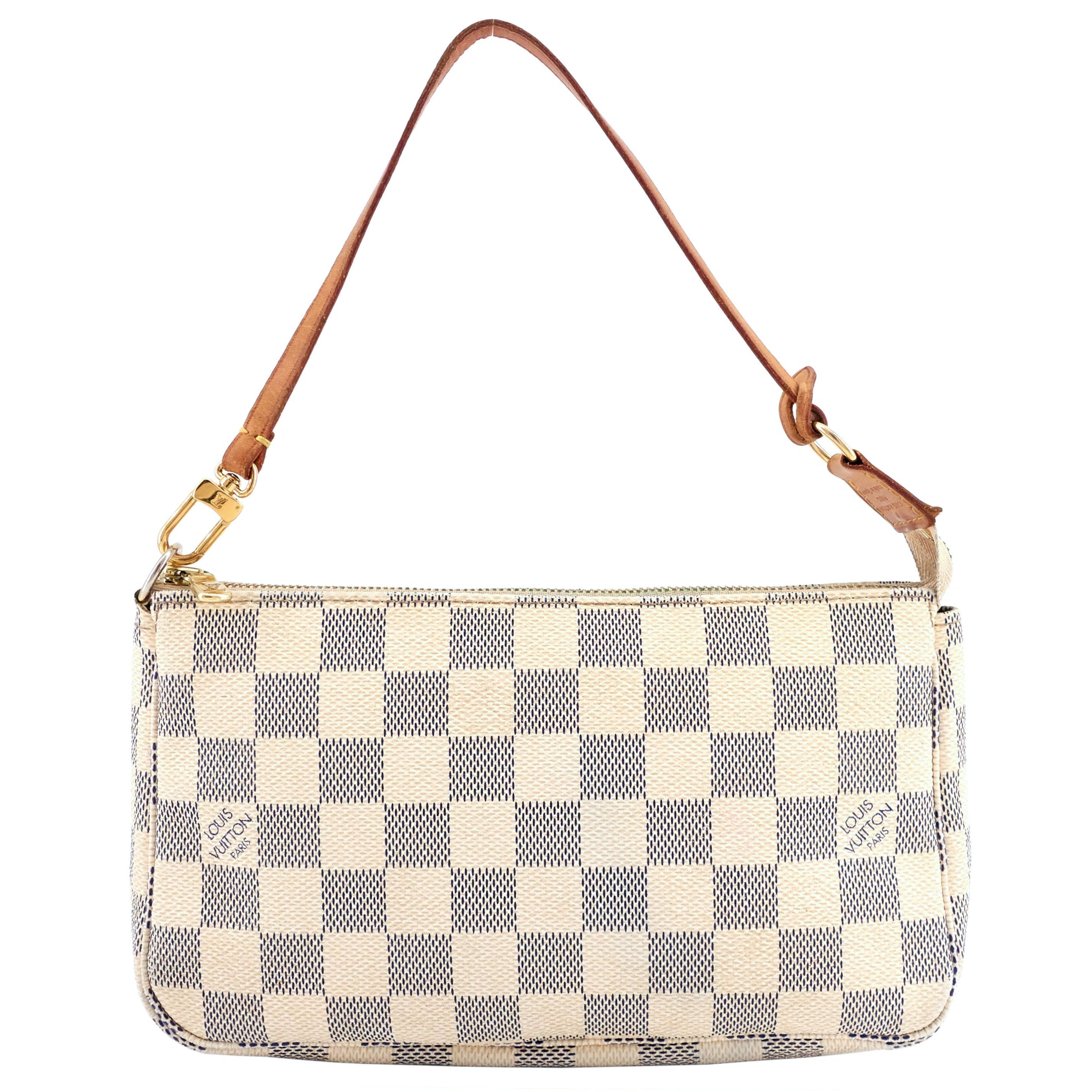 Louis Vuitto Pochette Accessoires Damier Azur Canvas Bag